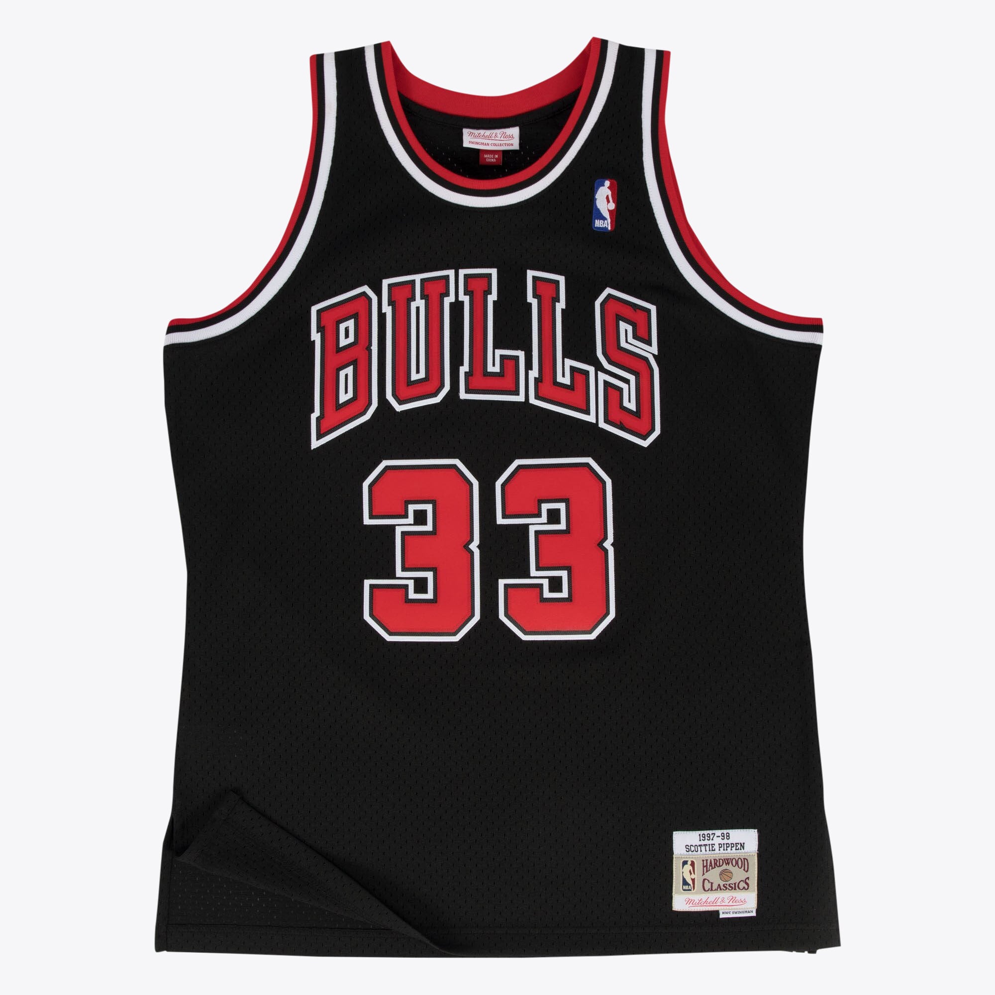 Chicago Bulls Mitchell & Ness Scottie Pippen 1997-98 Hardwood Classics Alternate Swingman Jersey - Black - Men's