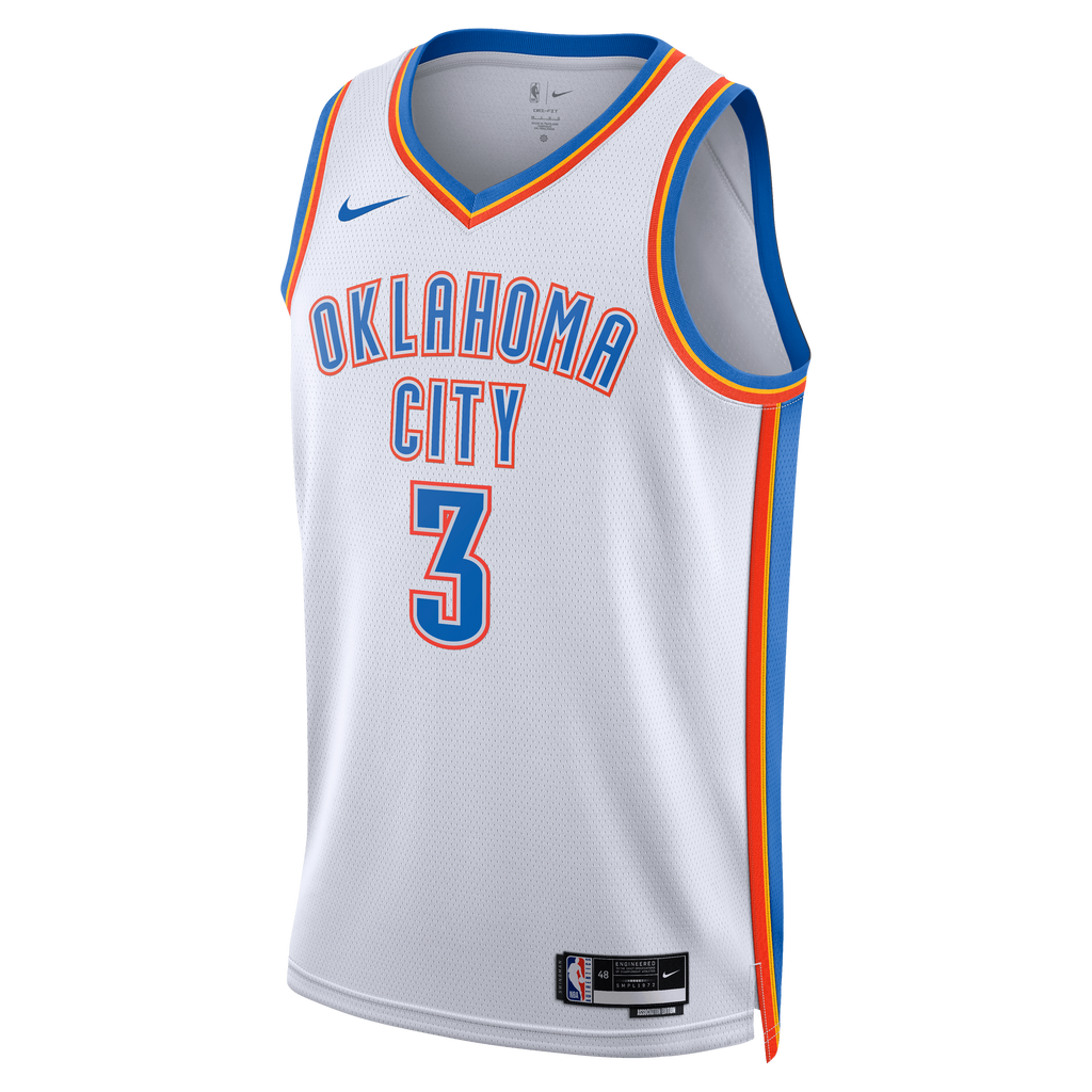 Oklahoma City Thunder Nike Association Edition Swingman Jersey - White - Jared McCain - Unisex