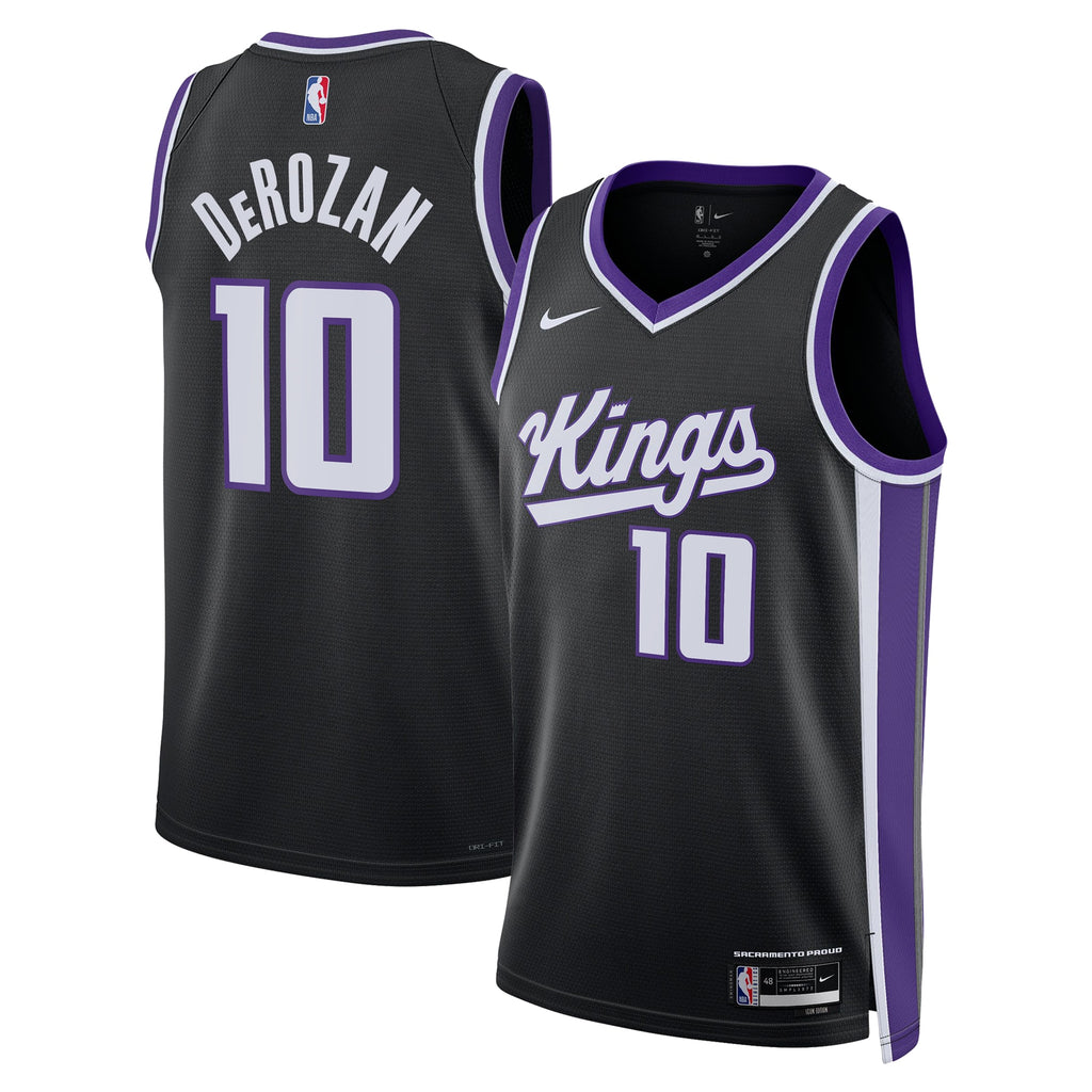 Sacramento Kings Nike Icon Edition Swingman Jersey - Black - DeMar DeRozan - Unisex