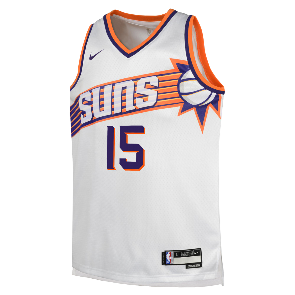 Phoenix Suns Nike Association Edition Swingman Jersey - White - Devin Booker - Youth