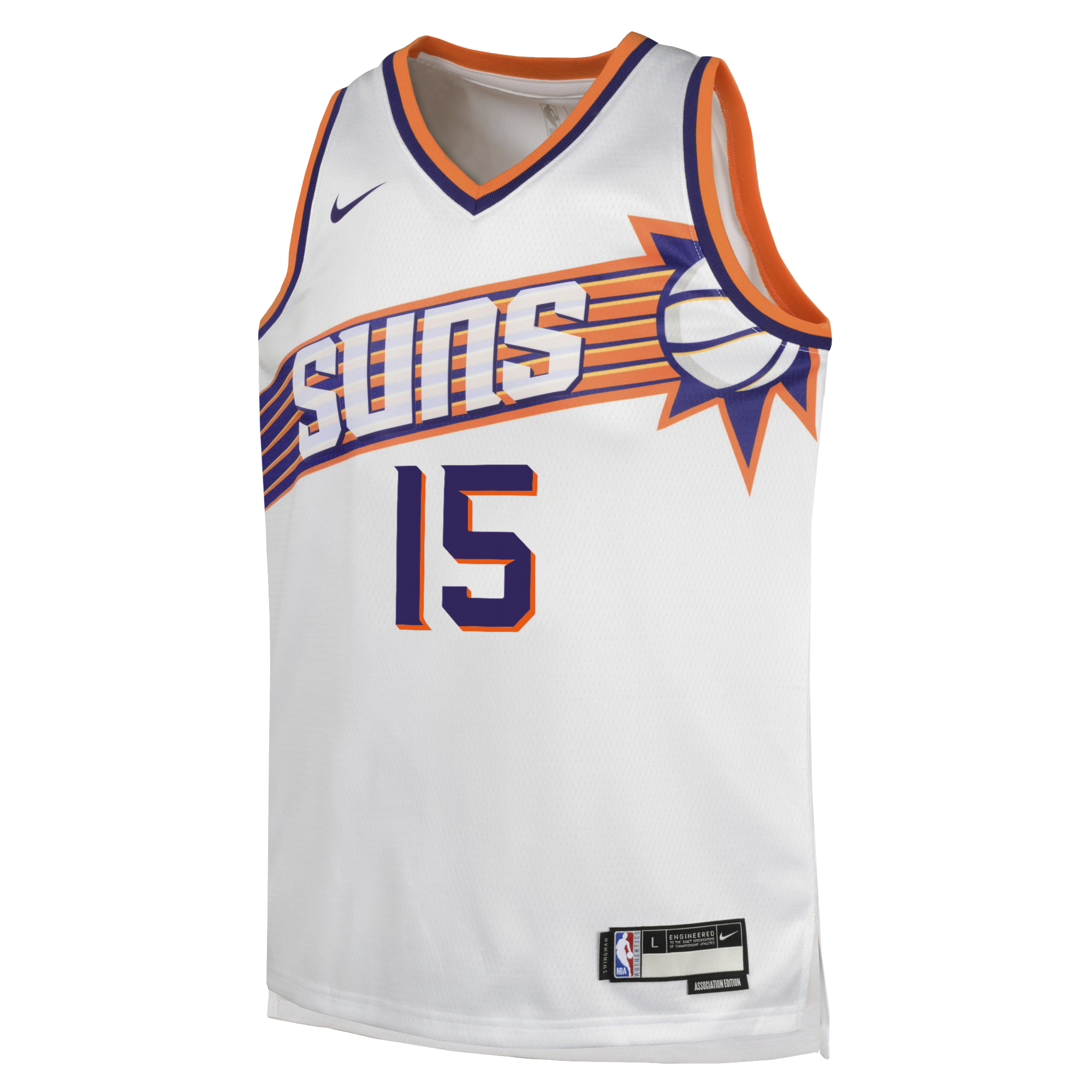 Phoenix Suns Nike Association Edition Swingman Jersey - White - Devin Booker - Youth