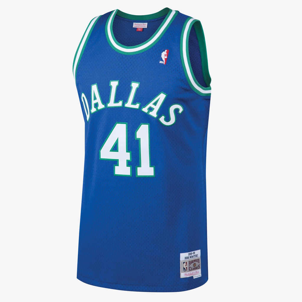 Dallas Mavericks Mitchell & Ness Dirk Nowitzki 1998 Hardwood Classics Road Swingman Jersey - Royal - Men's