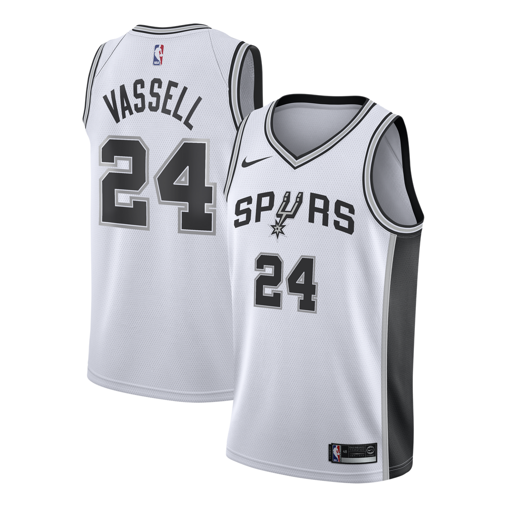 San Antonio Spurs Nike Association Edition Swingman Jersey - White - Devin Vassell - Youth
