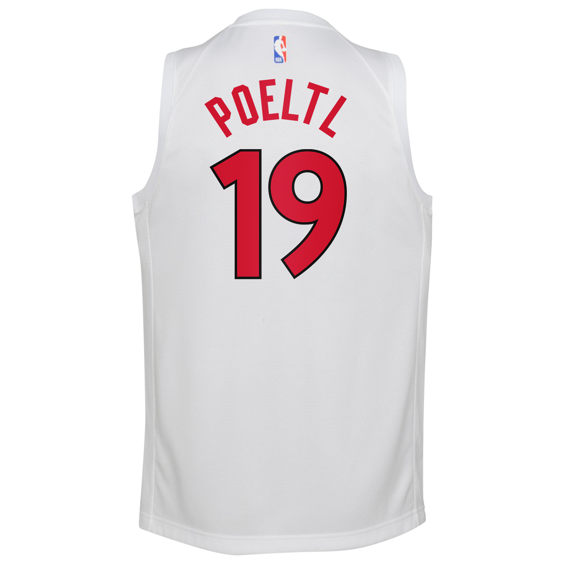 Toronto Raptors Nike Association Edition Swingman Jersey - White - Jakob Poeltl - Youth