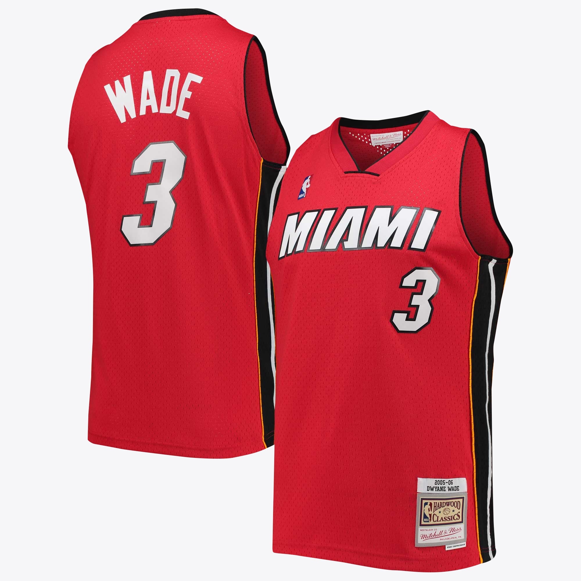 Miami Heat Mitchell & Ness NBA Dwyane Wade Alternate 2005 Hardwood Classics Swingman Jersey