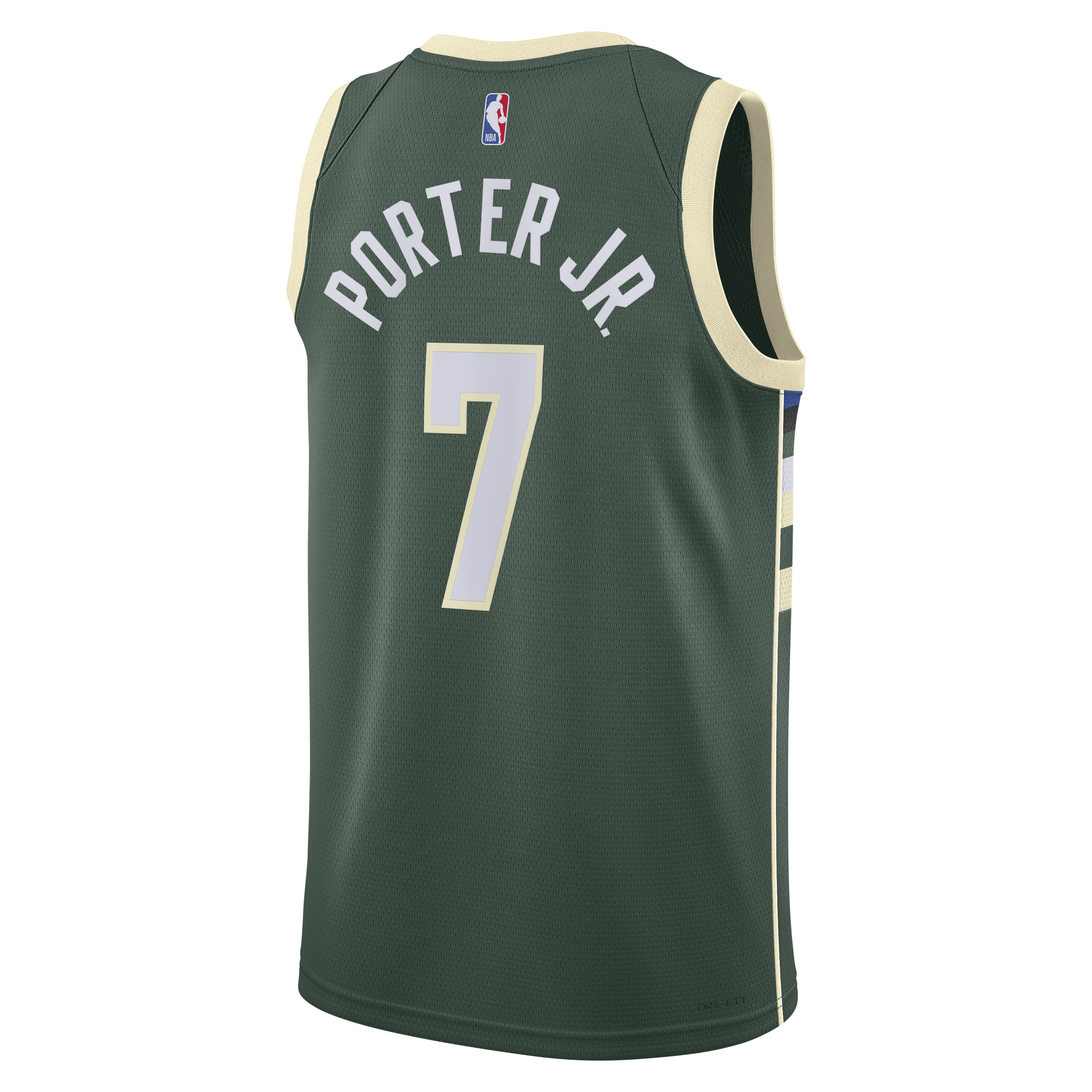 Milwaukee Bucks Nike Icon Edition Swingman Jersey - Hunter Green - Kevin Porter Jr. - Unisex