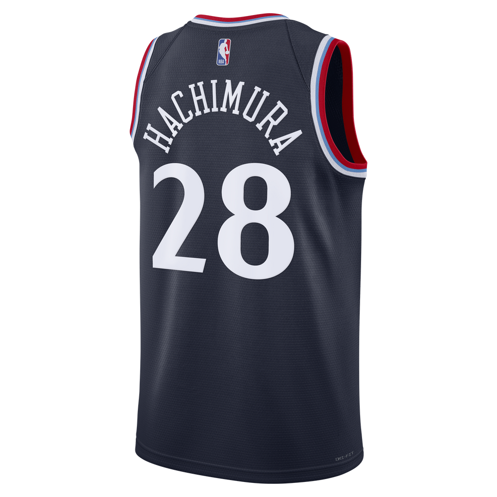 Los Angeles Clippers Nike Replica Icon Edition Swingman Jersey - Navy - Rui Hachimura - Youth