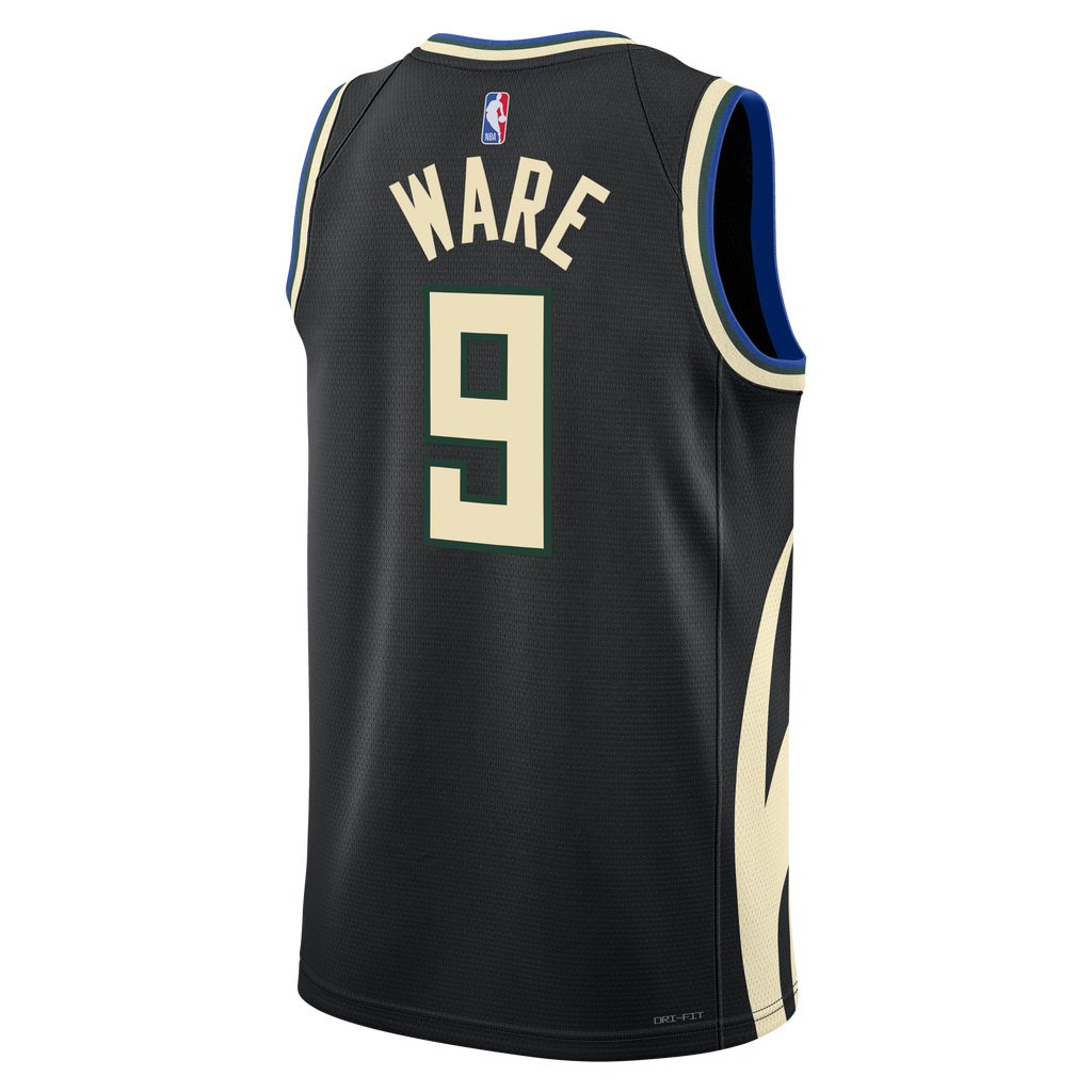 Milwaukee Bucks Jordan Brand Statement Edition Swingman Jersey - Hunter Green - Kel'el Ware - Unisex