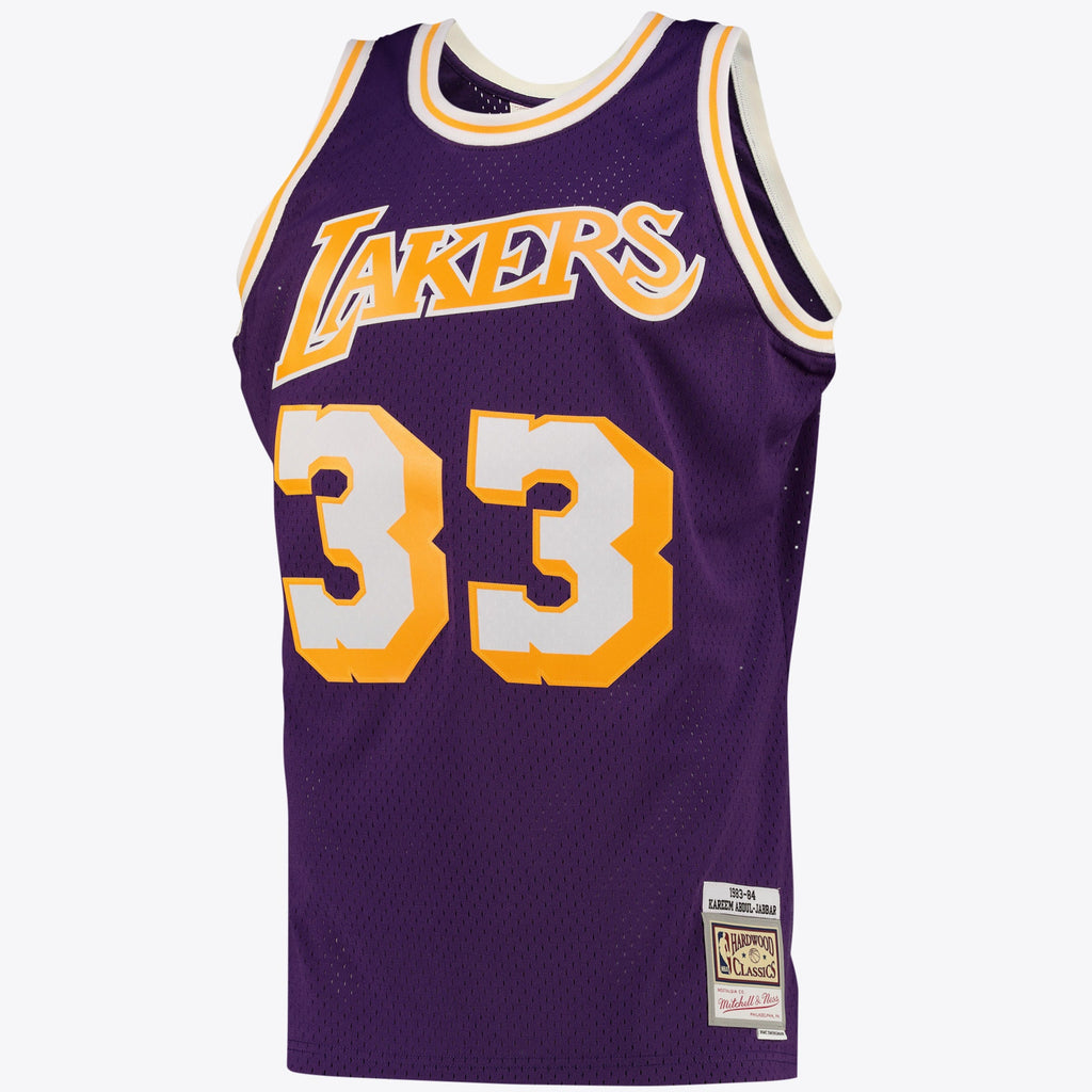 Los Angeles Lakers Mitchell & Ness Kareem Abdul-Jabbar Alternate Swingman Jersey - Purple - Men's