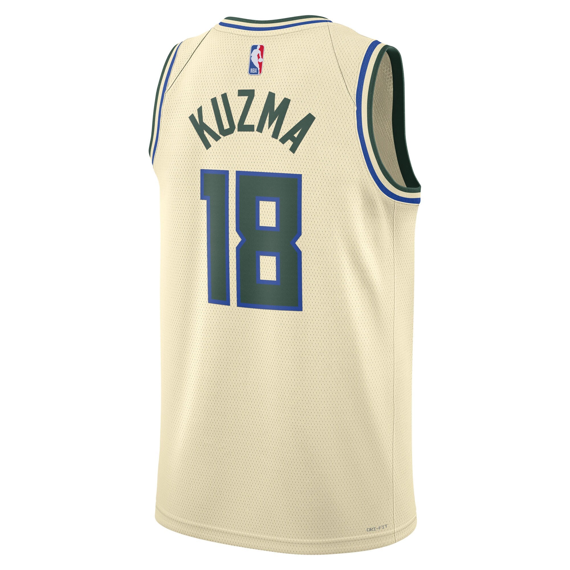 Milwaukee Bucks Nike 2025/26 City Edition Swingman Jersey - Cream - Kyle Kuzma - Unisex