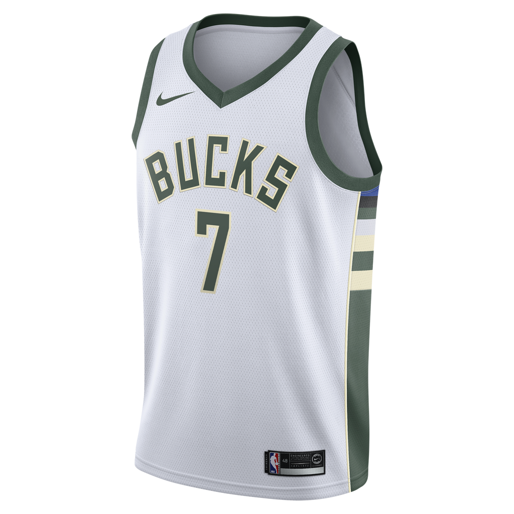 Milwaukee Bucks Nike Association Edition Swingman Jersey - White - Kevin Porter Jr. - Youth