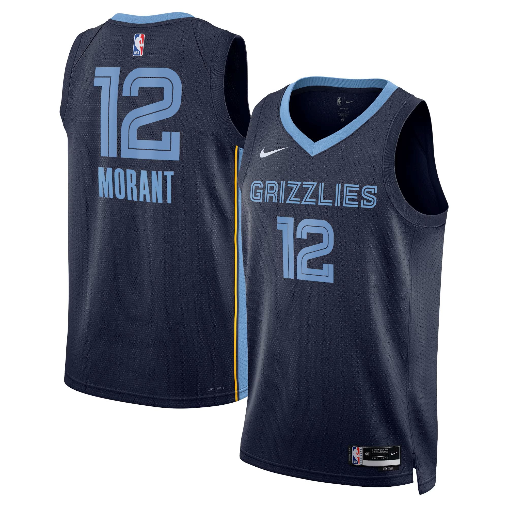 Memphis Grizzlies Nike Icon Edition Swingman Jersey - Ja Morant - Unisex