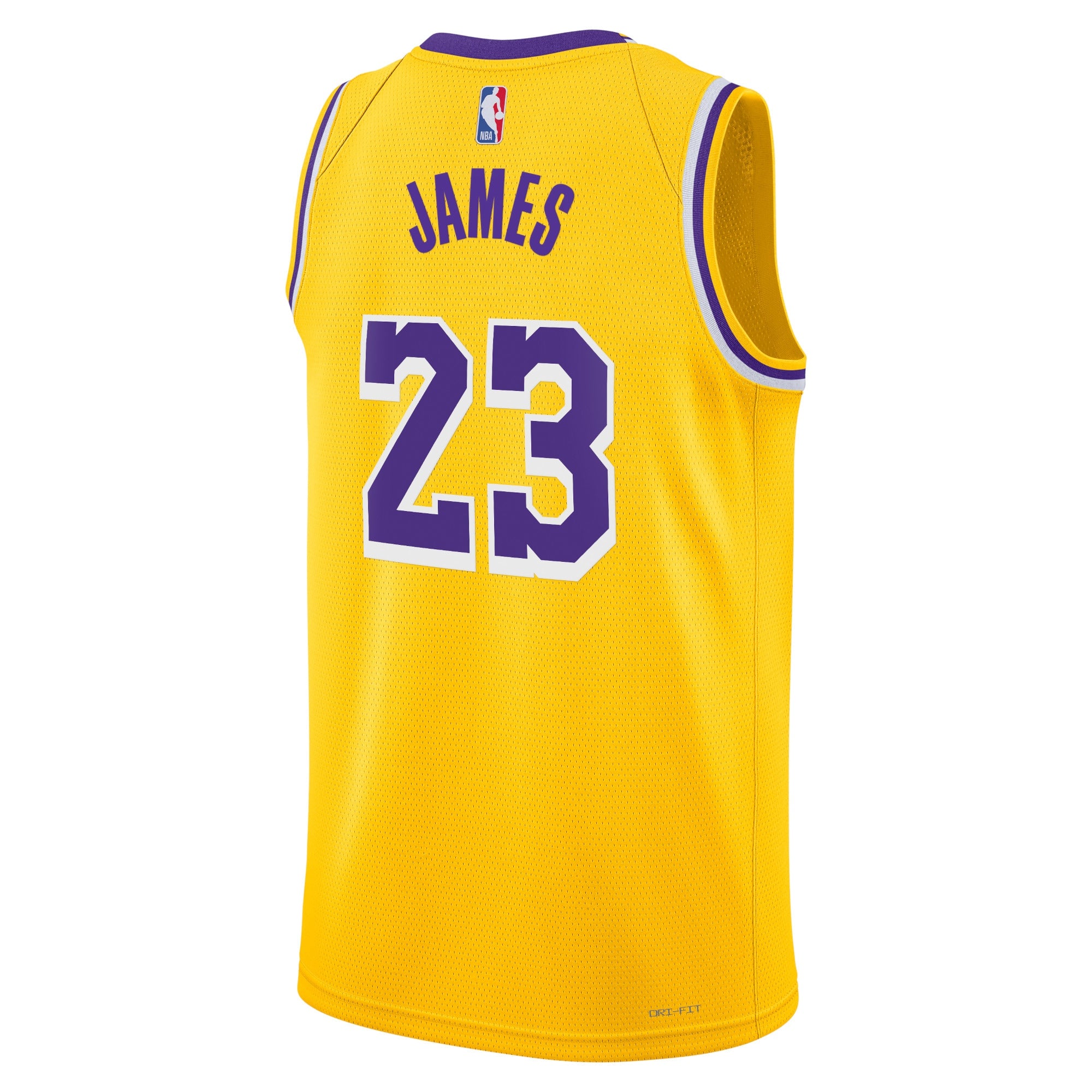 Los Angeles Lakers Nike Icon Edition Swingman Jersey - Gold - LeBron James - Unisex