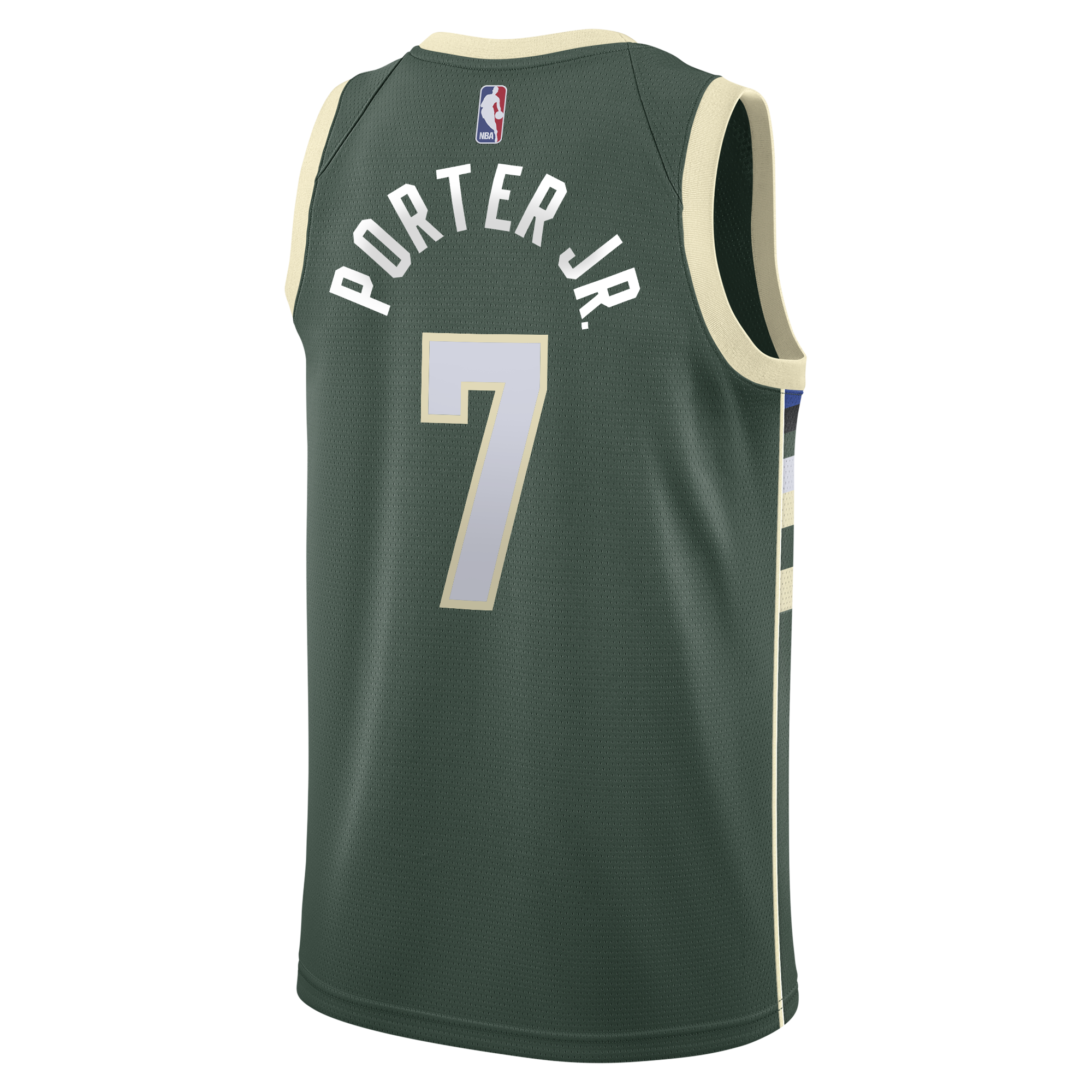 Milwaukee Bucks Nike Icon Edition Swingman Jersey - Hunter Green - Kevin Porter Jr. - Youth