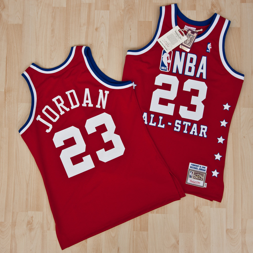 NBA All-Star East Mitchell & Ness Michael Jordan 1989 Authentic Jersey - Red - Men's