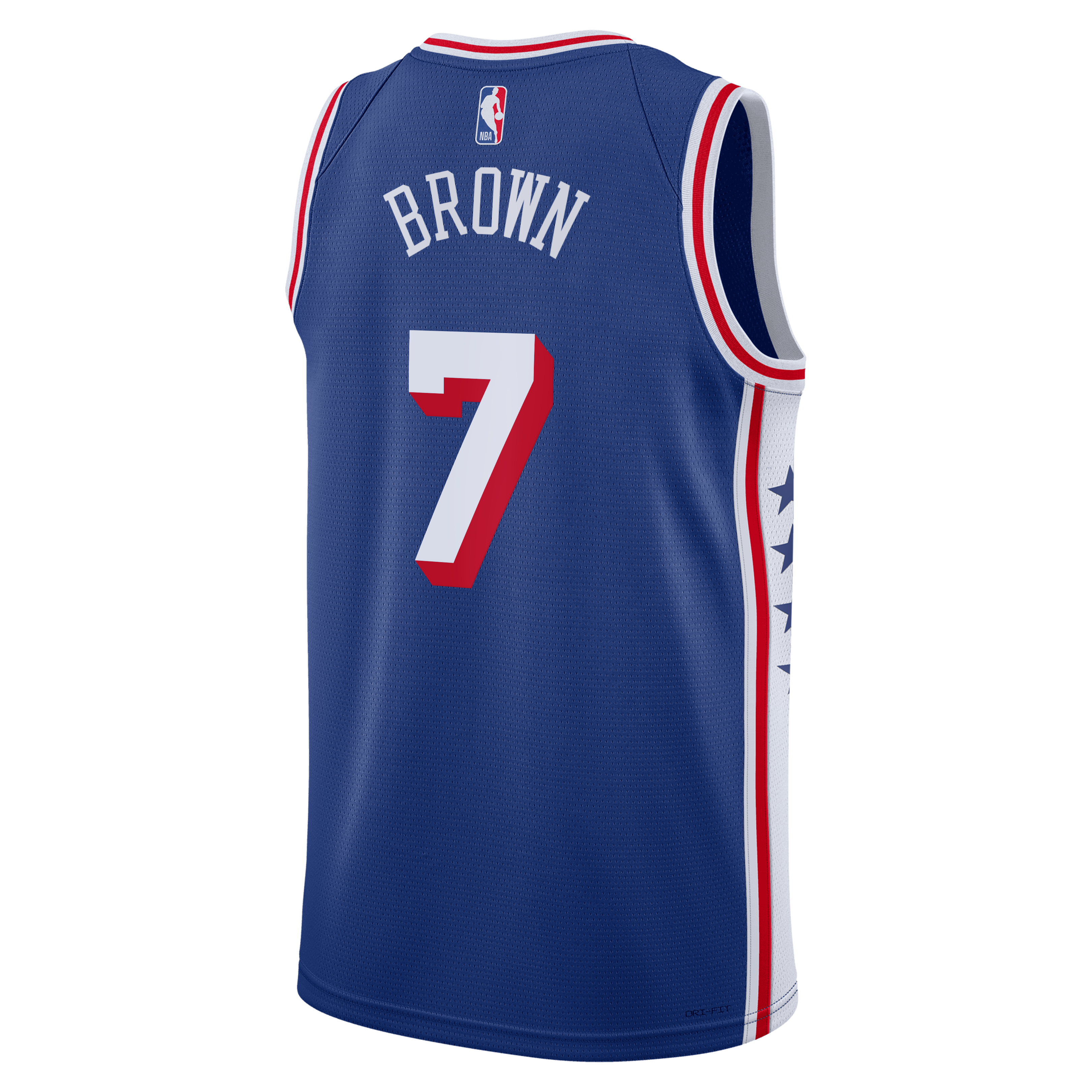 Philadelphia 76ers Nike Icon Edition Swingman Jersey - Royal - Jaylen Brown - Youth