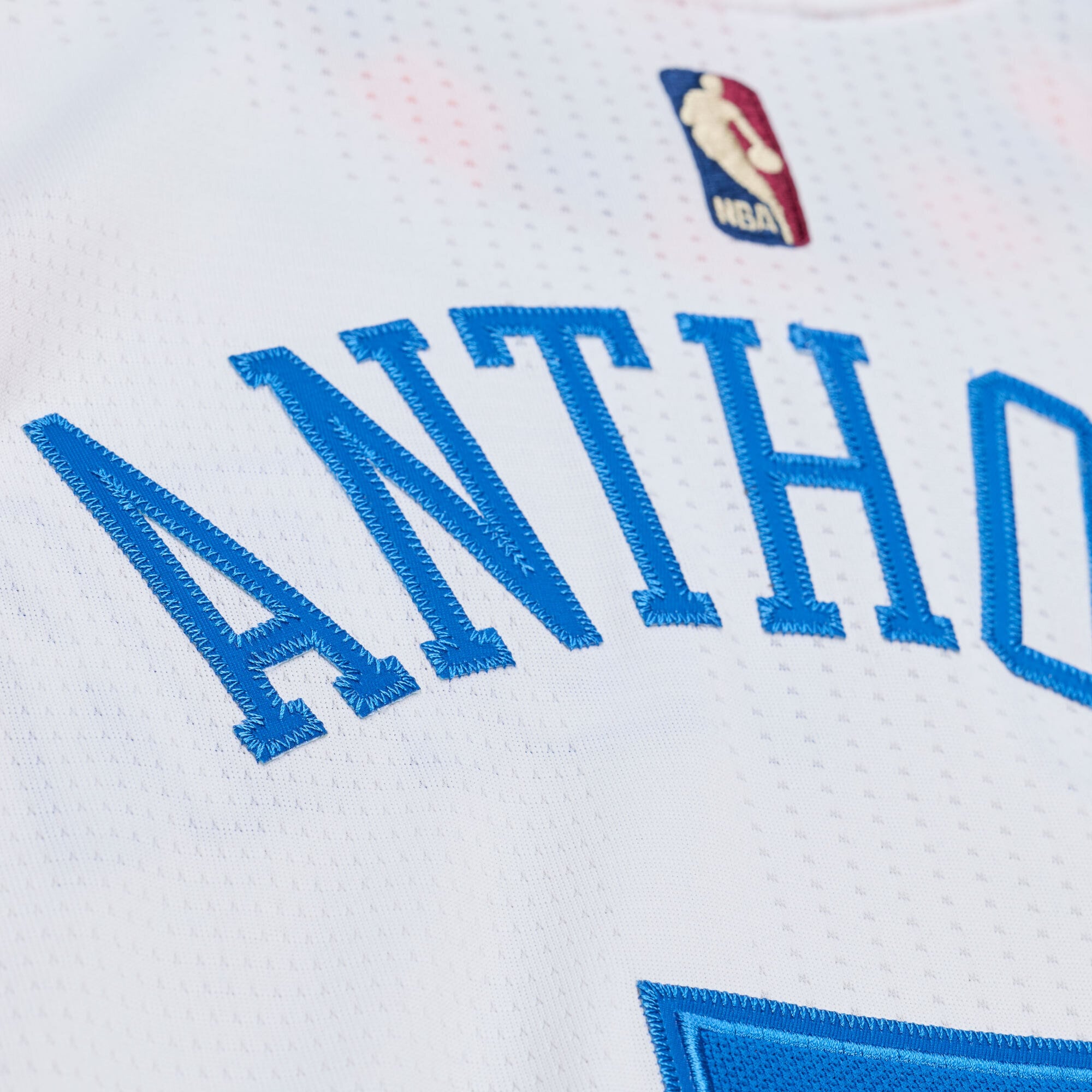 New York Knicks Mitchell & Ness Carmelo Anthony 2015-16 Hardwood Classics Authentic Jersey - White - Men's