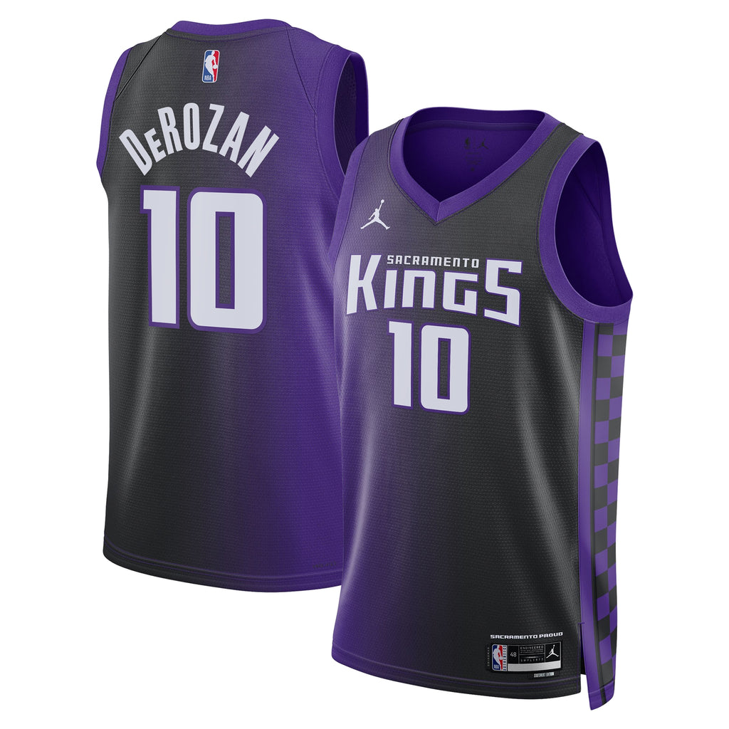 Sacramento Kings Jordan Brand Statement Edition Swingman Jersey - Purple - DeMar DeRozan - Unisex