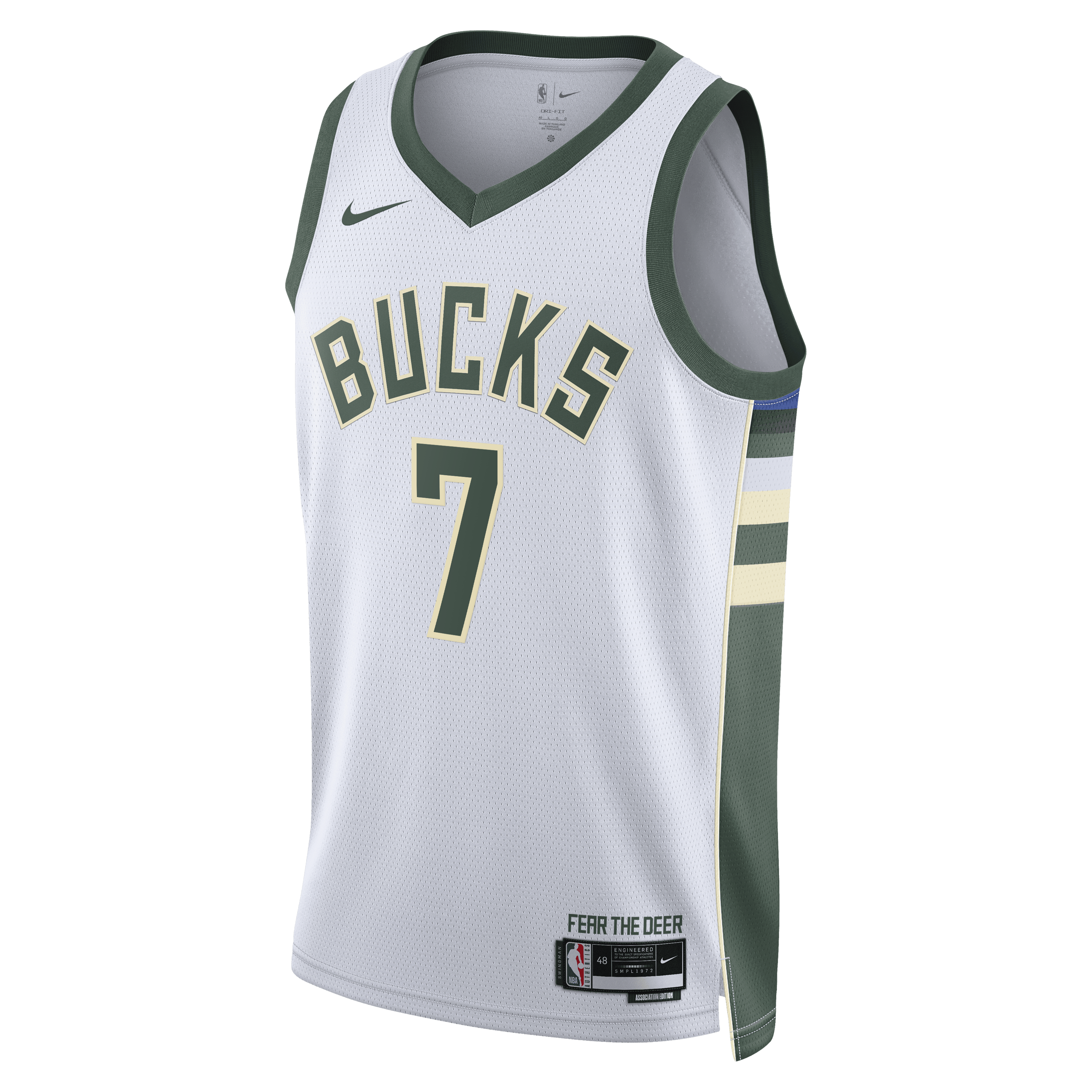 Milwaukee Bucks Nike Association Edition Swingman Jersey - White - Kevin Porter Jr. - Unisex