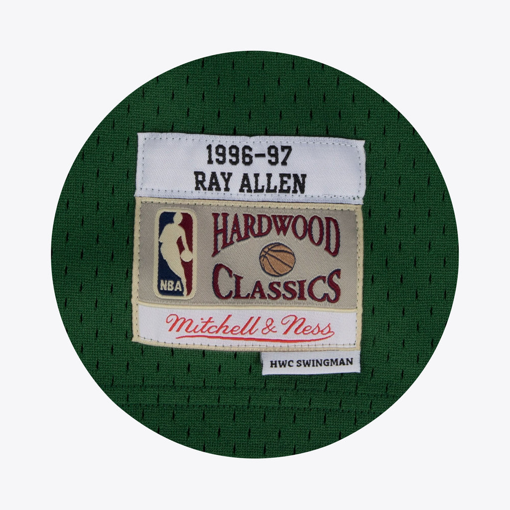 Milwaukee Bucks Mitchell & Ness Ray Allen 1996 Hardwood Classics Alternate Swingman Jersey - Dark Green - Men's