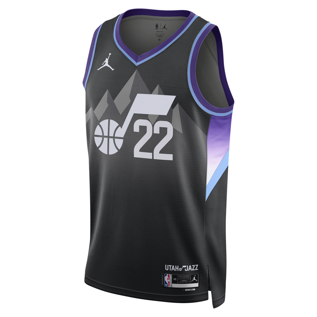 Utah Jazz Jordan Brand Statement Edition Swingman Jersey - Black - Darryn Peterson - Men's