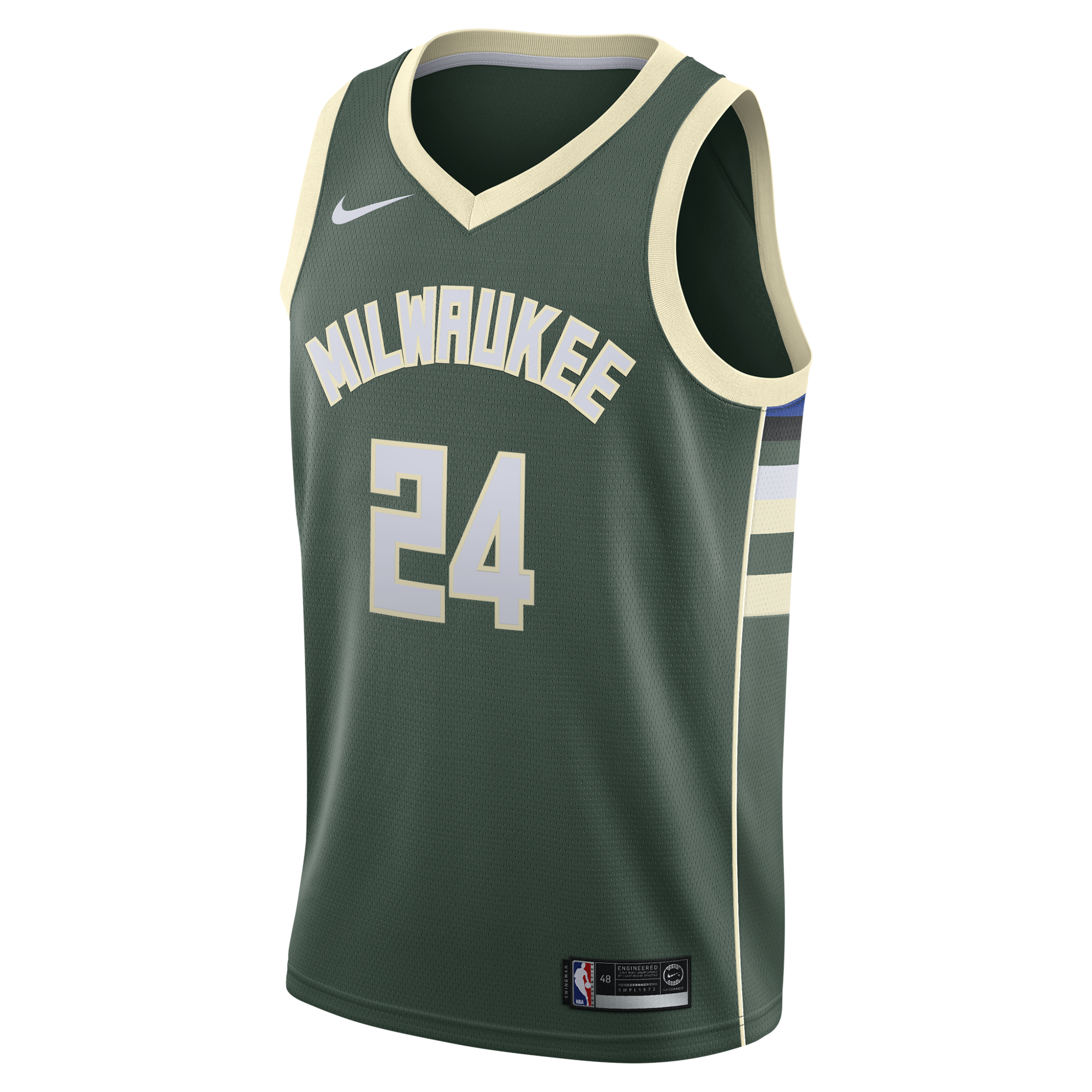 Milwaukee Bucks Nike Icon Edition Swingman Jersey - Hunter Green - Jaime Jaquez Jr. - Youth