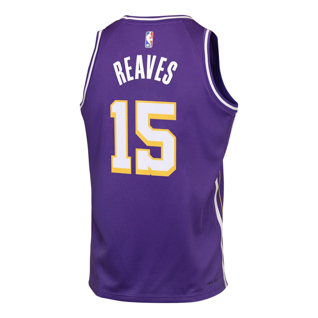 Los Angeles Lakers Jordan Brand Statement Edition Jersey - Purple - Austin Reaves - Youth