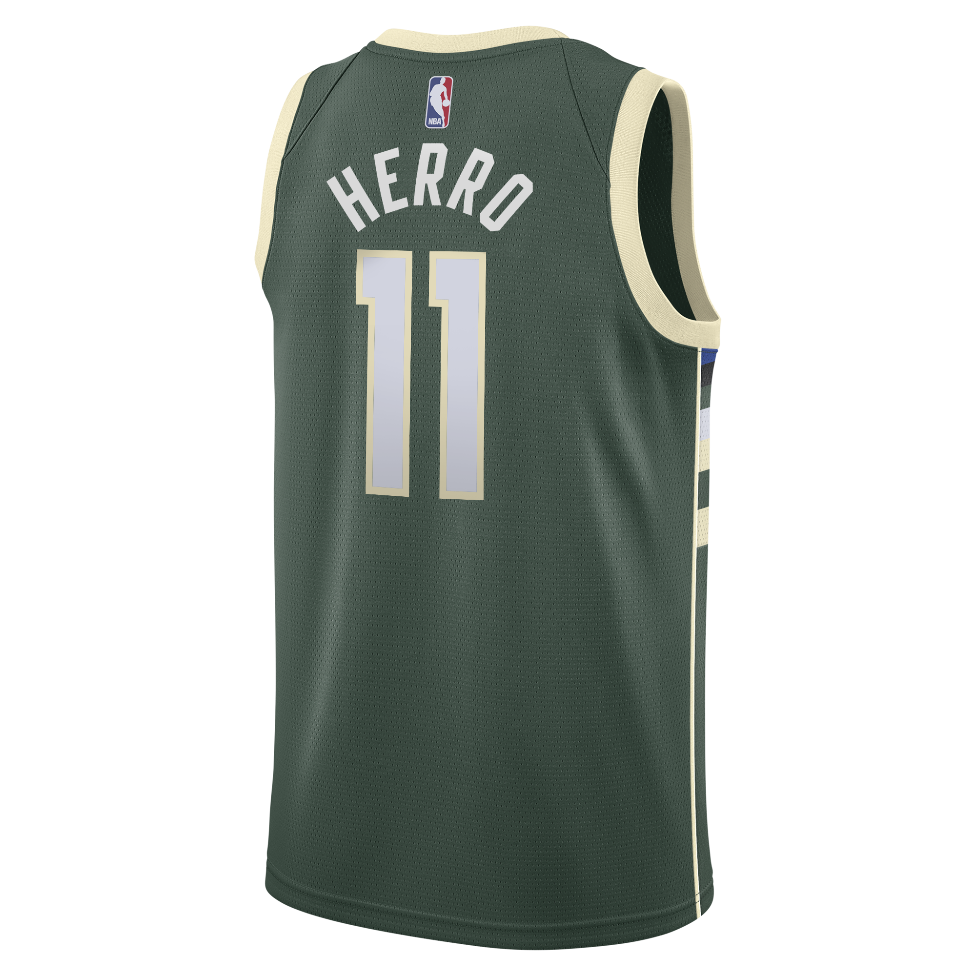 Milwaukee Bucks Nike Icon Edition Swingman Jersey - Hunter Green - Tyler Herro - Youth