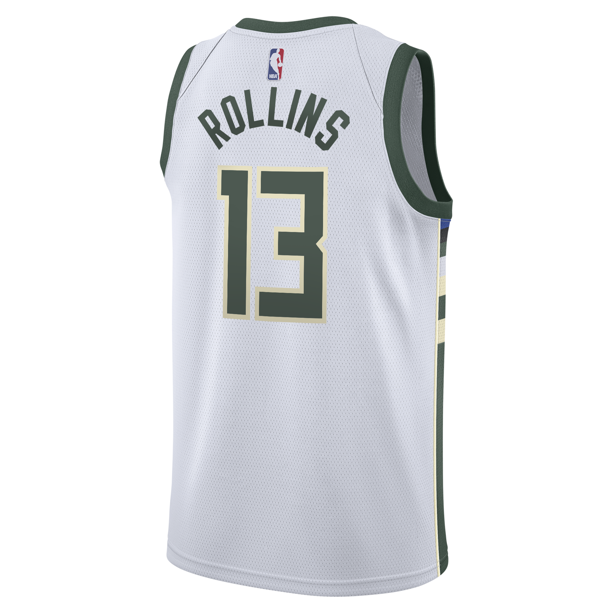 Milwaukee Bucks Nike Association Edition Swingman Jersey - White - Ryan Rollins - Youth