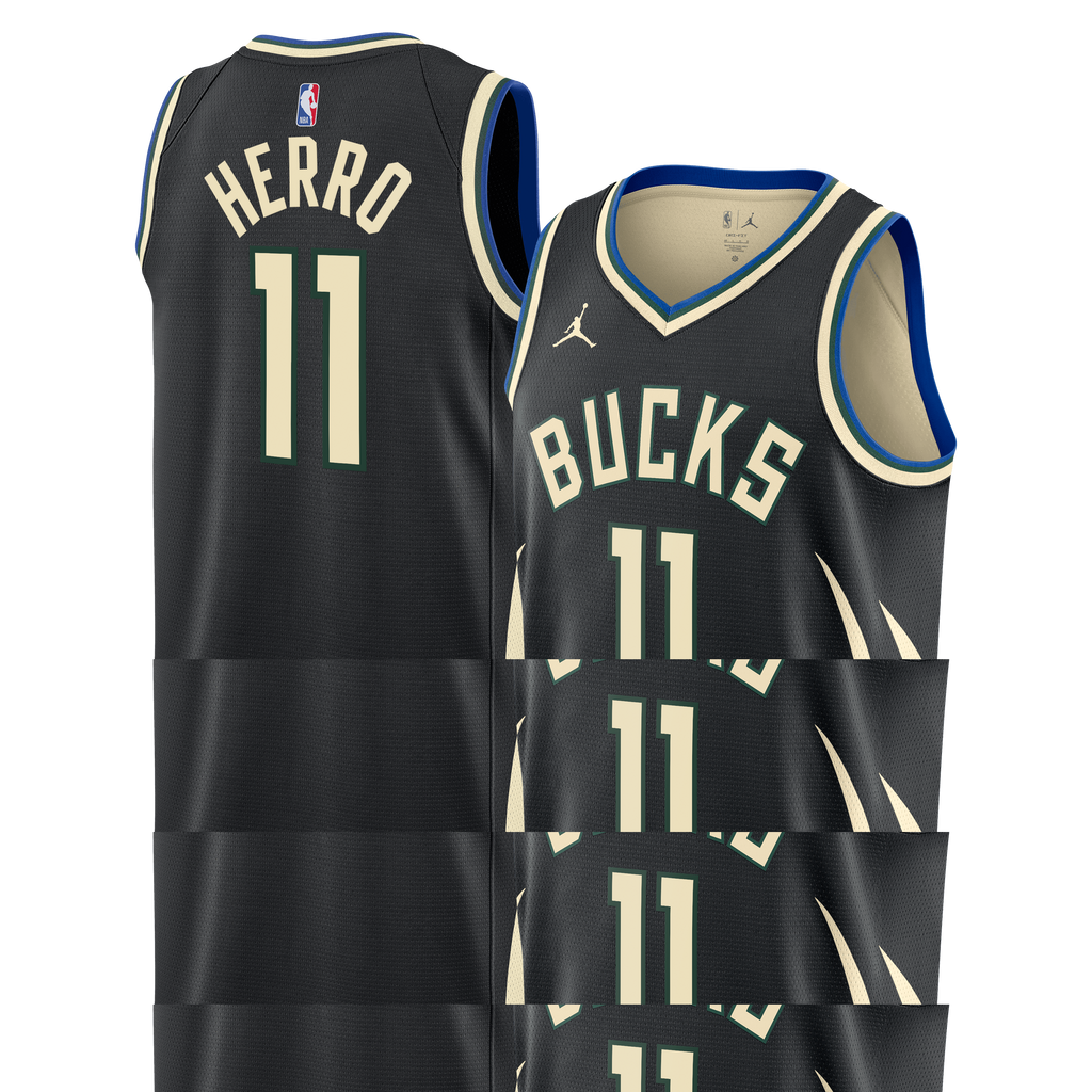Milwaukee Bucks Jordan Brand Statement Edition Swingman Jersey - Hunter Green - Tyler Herro - Unisex