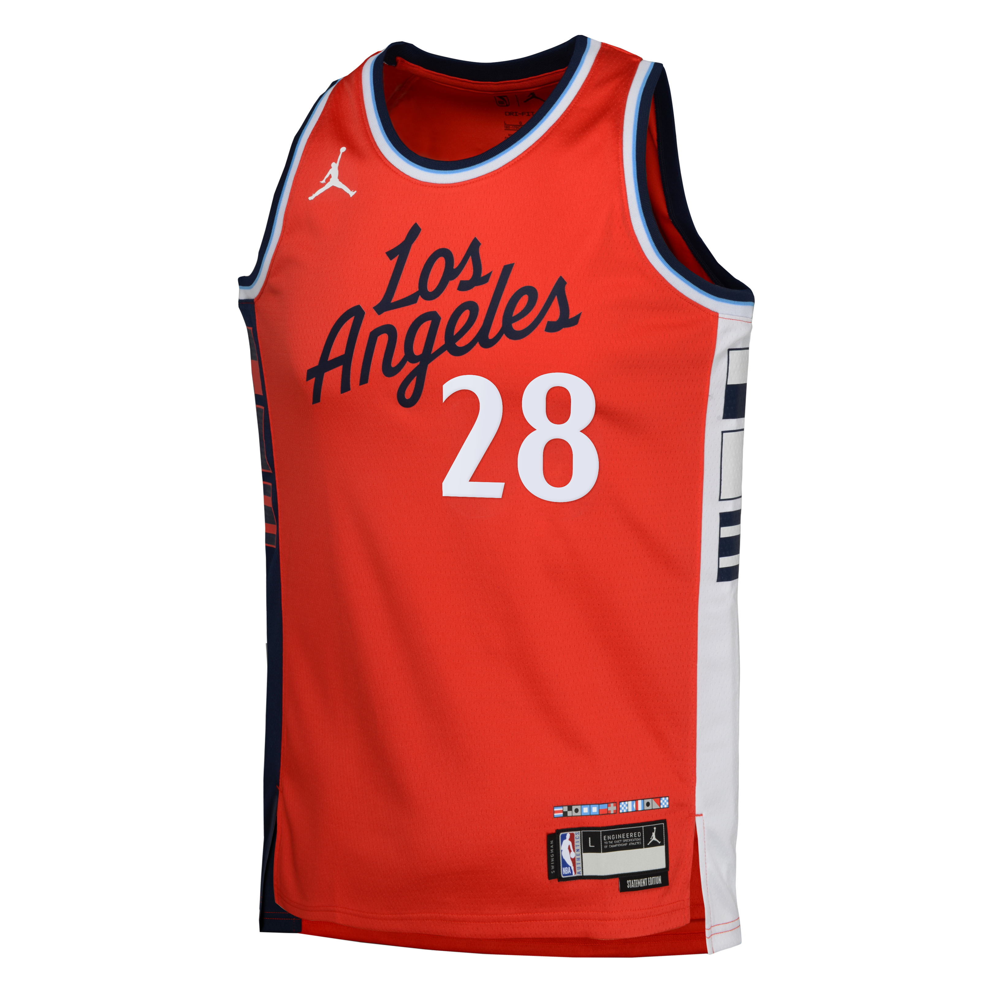 LA Clippers Jordan Brand Statement Edition Swingman Jersey - Red - Rui Hachimura - Youth
