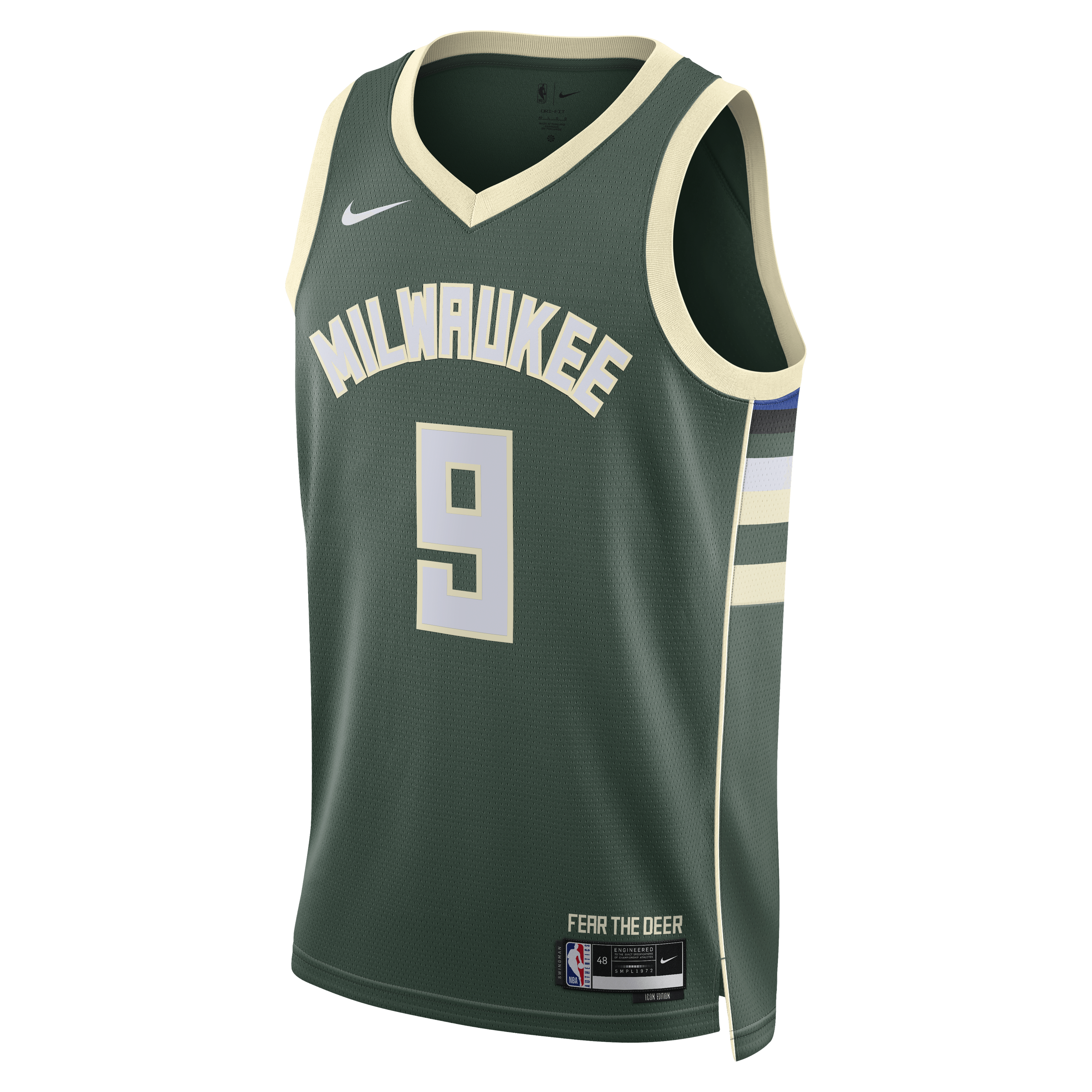 Milwaukee Bucks Nike Icon Edition Swingman Jersey - White - Kel'el Ware - Unisex