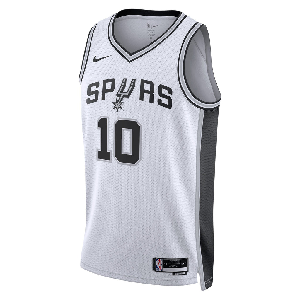 San Antonio Spurs Nike Association Edition Swingman Jersey - White - Jeremy Sochan - Unisex