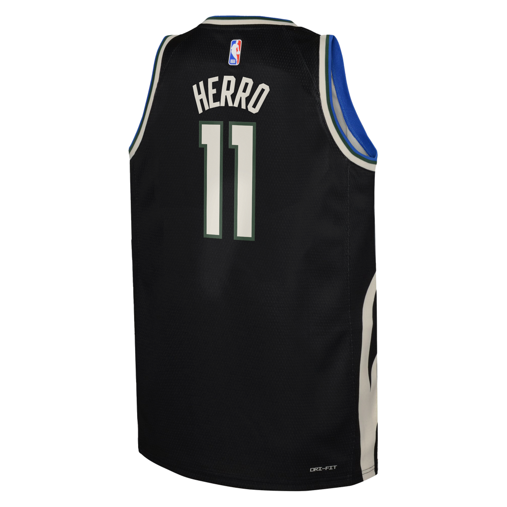 Milwaukee Bucks Jordan Brand Statement Edition Swingman Jersey - Hunter Green - Tyler Herro - Youth