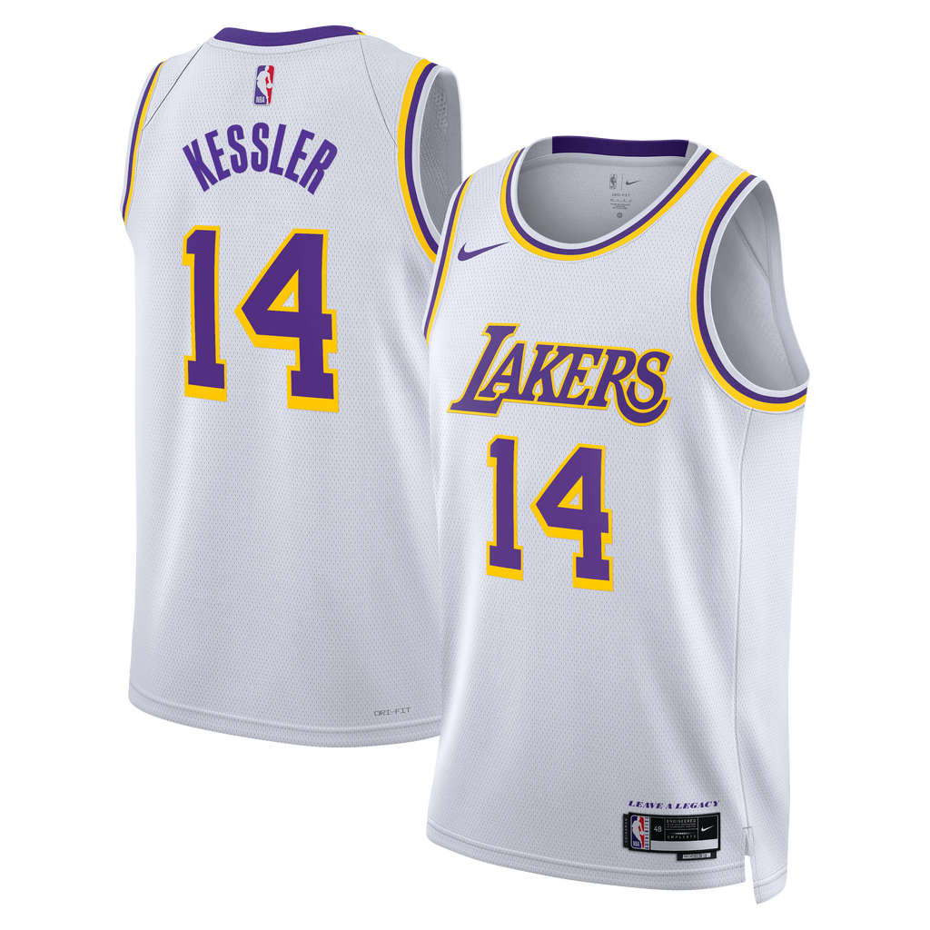 Los Angeles Lakers Nike Association Edition Swingman Jersey - White - Walker Kessler - Unisex