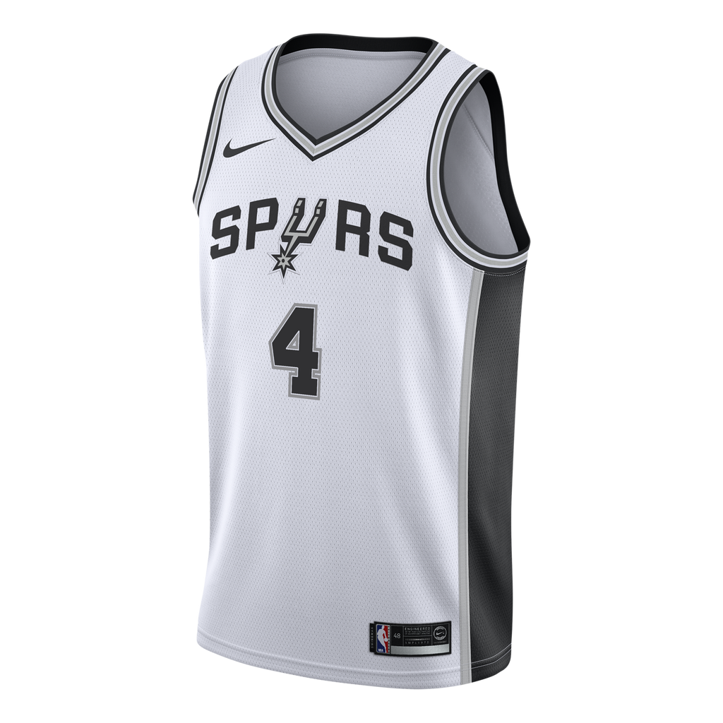 San Antonio Spurs Nike Association Edition Swingman Jersey - White - De'Aaron Fox - Youth