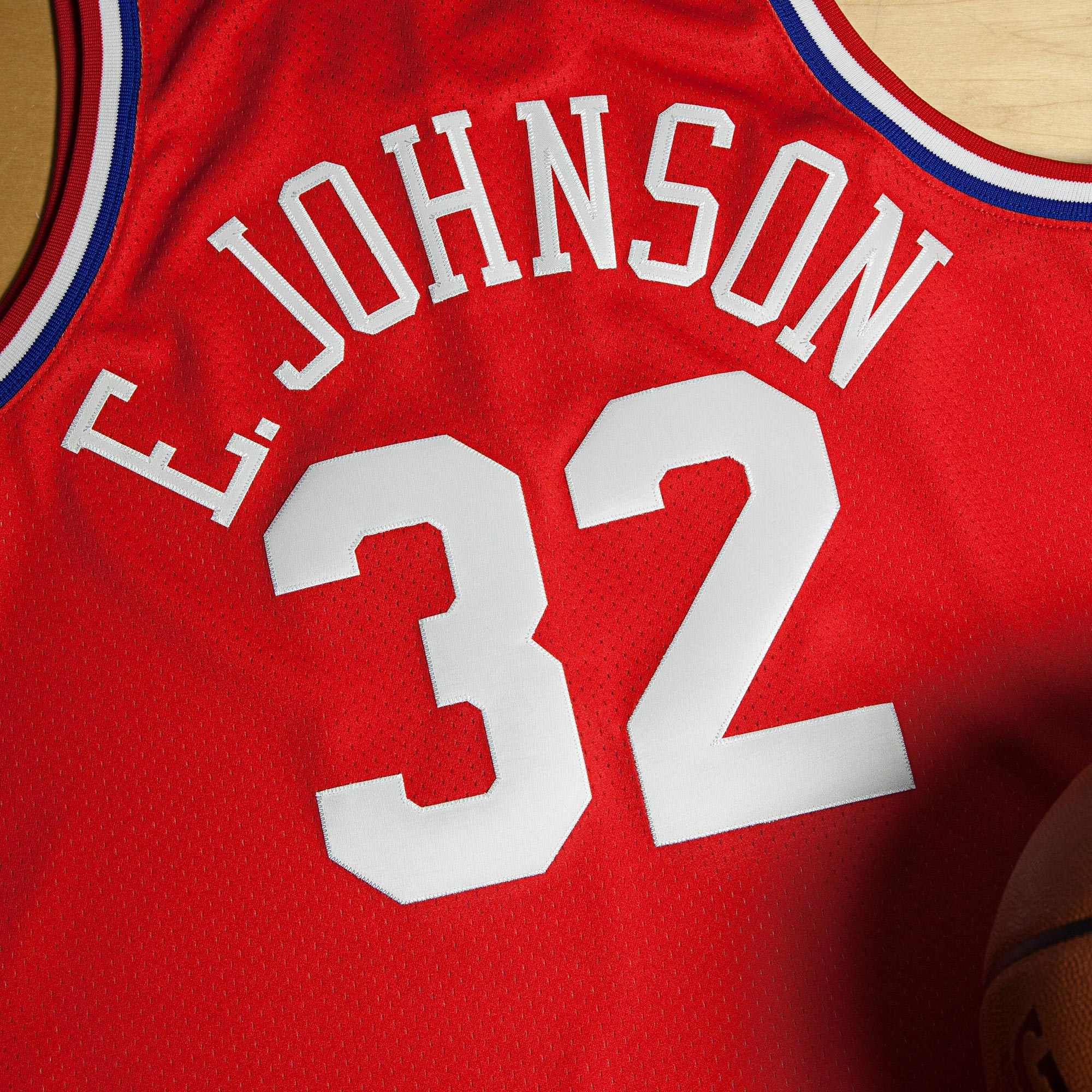NBA All-Star West Mitchell & Ness Magic Johnson 1991 Authentic Jersey - Scarlett - Men's