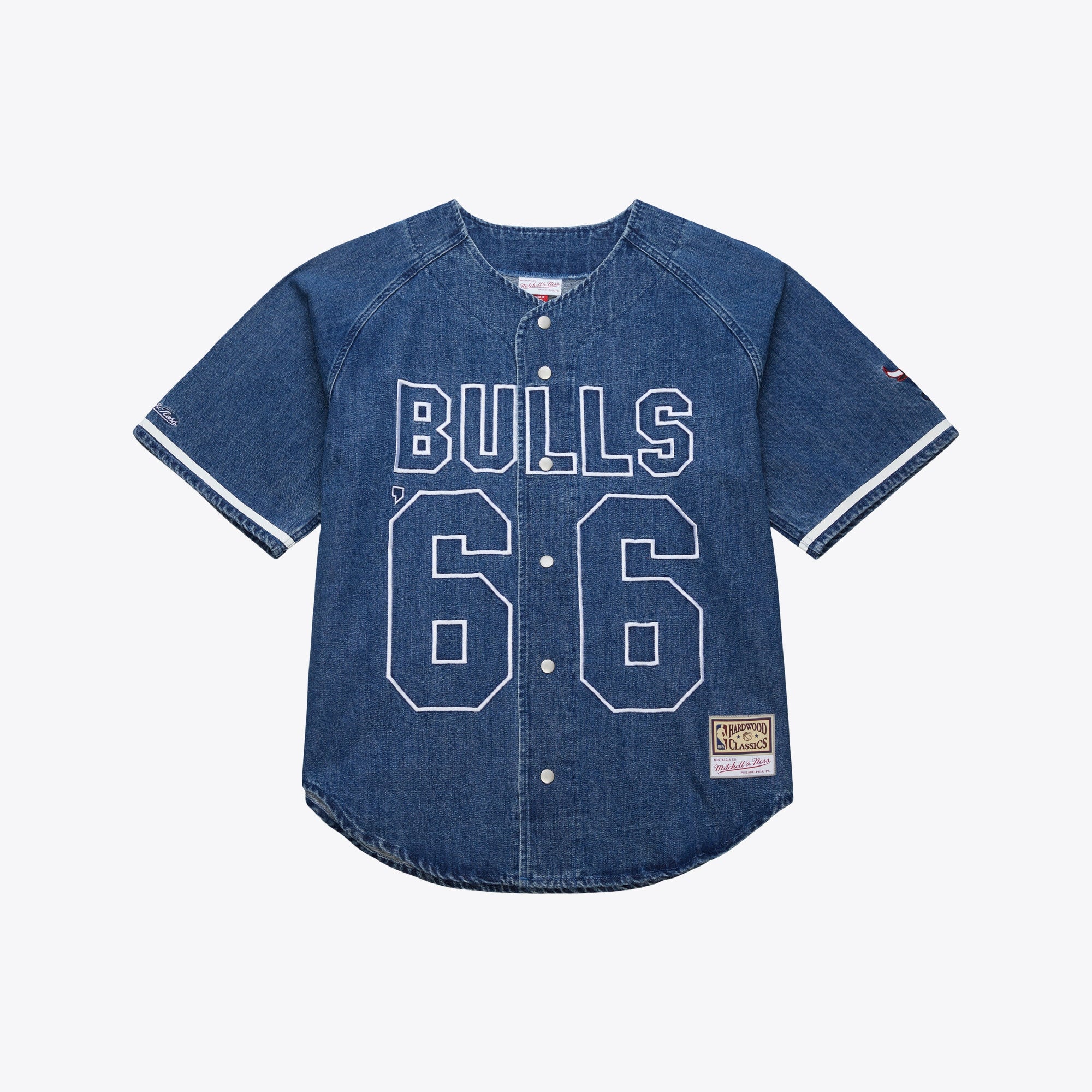 Chicago Bulls Mitchell & Ness Summer Breeze Baseball Jersey - Blue - Men's