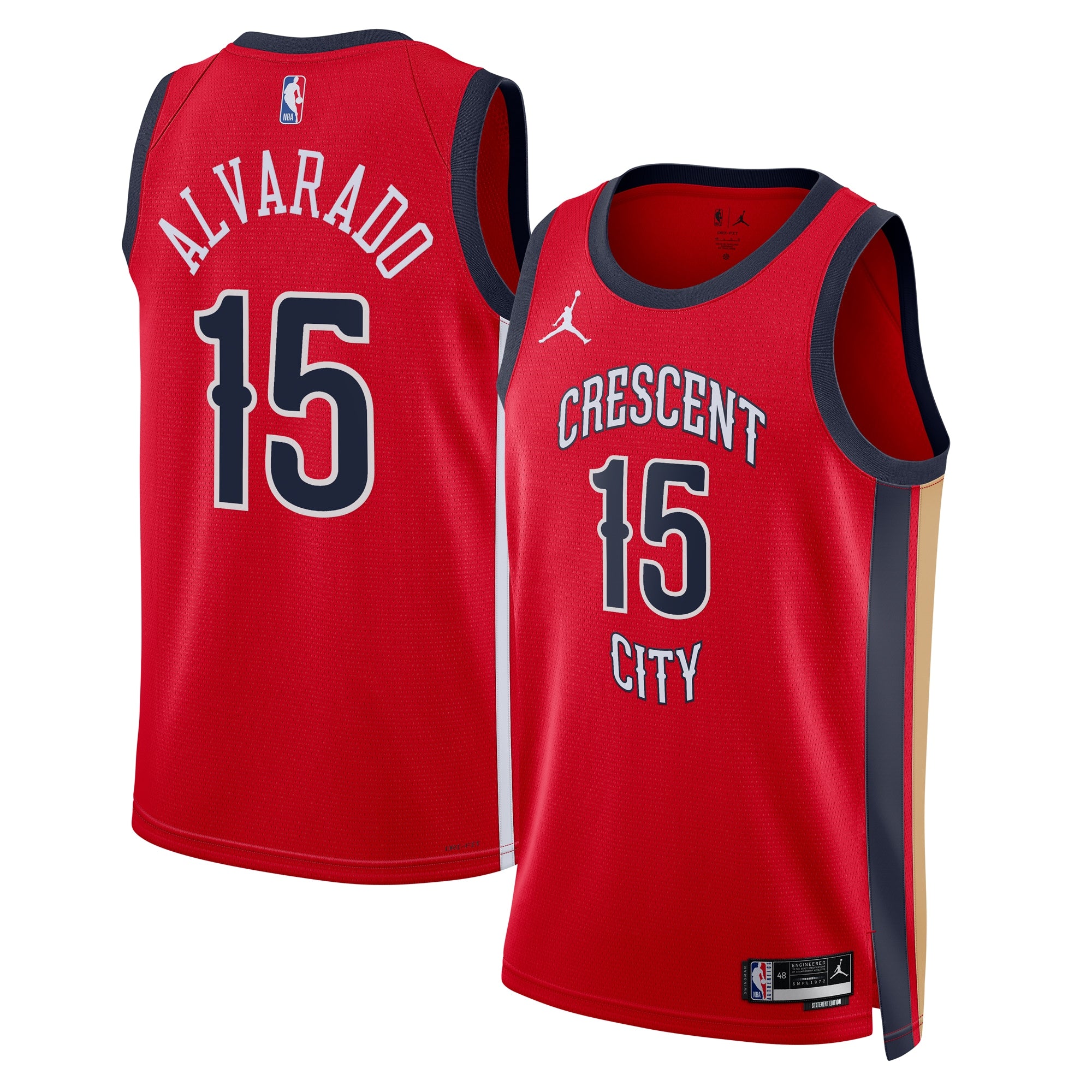 New Orleans Pelicans Jordan Brand Statement Edition Swingman Jersey - Red - Jose Alvarado - Unisex