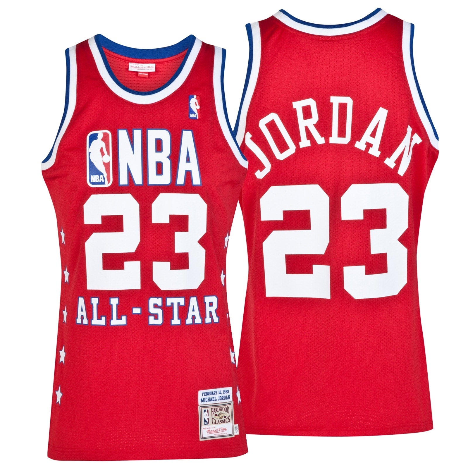 NBA All-Star East Mitchell & Ness Michael Jordan 1989 Authentic Jersey - Red - Men's
