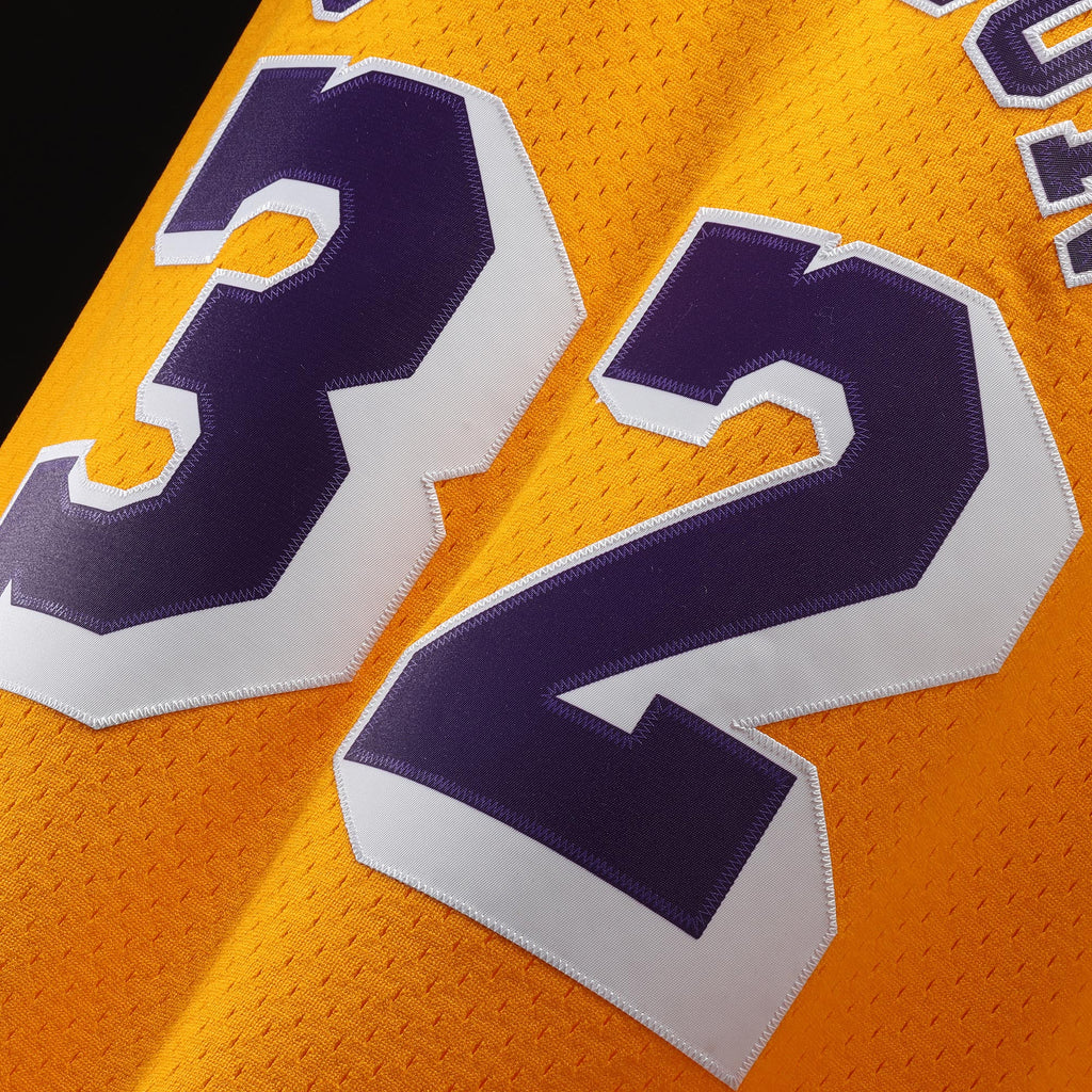 Los Angeles Lakers Mitchell & Ness Magic Johnson 1984-85 Hardwood Classics Swingman Jersey - Gold - Men's