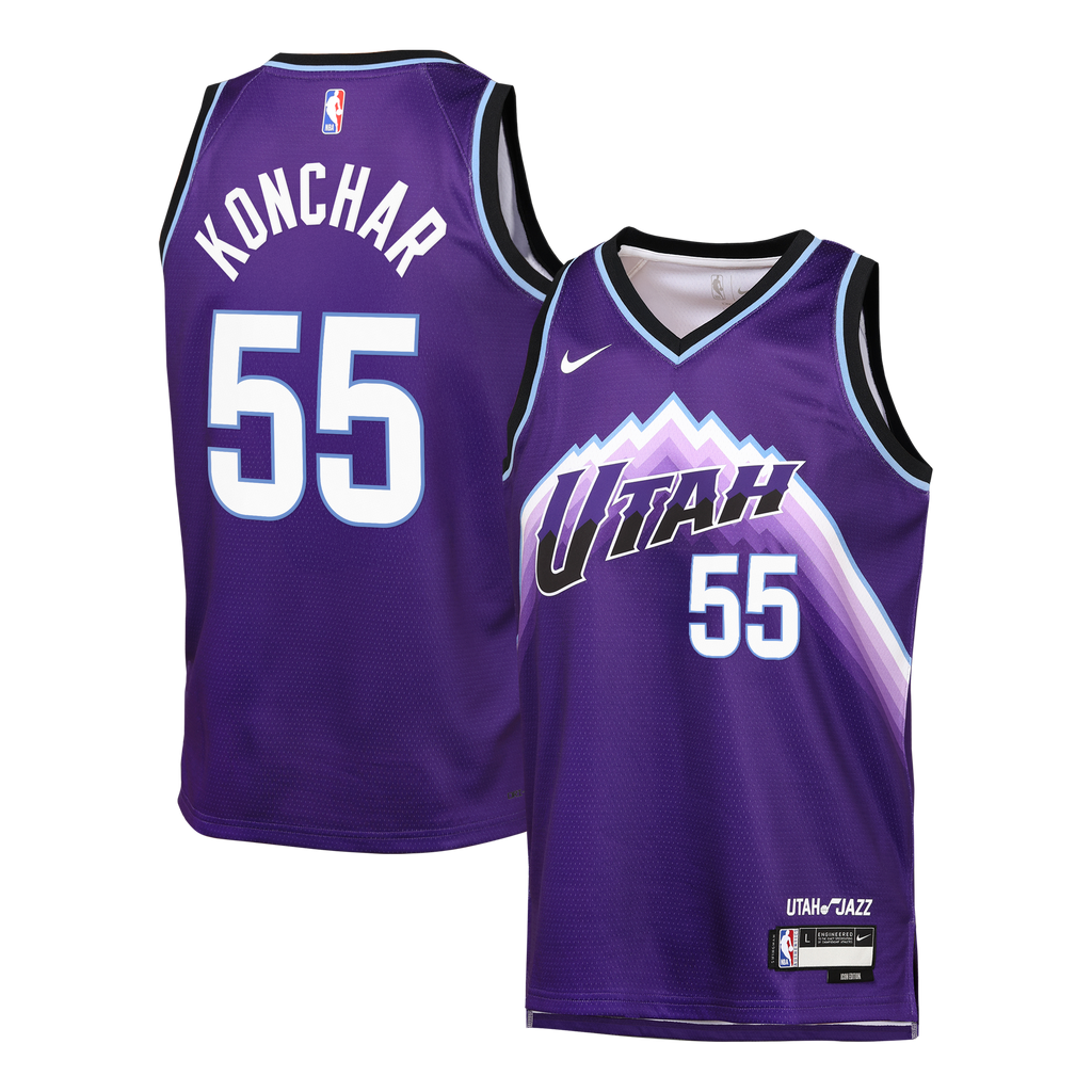 Utah Jazz Nike Replica Icon Edition Swingman Jersey - Purple - John Konchar - Youth
