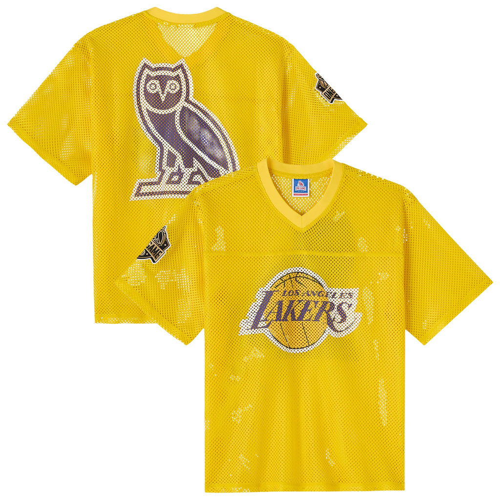 Los Angeles Lakers X OVO Mesh Football Jersey - Men's