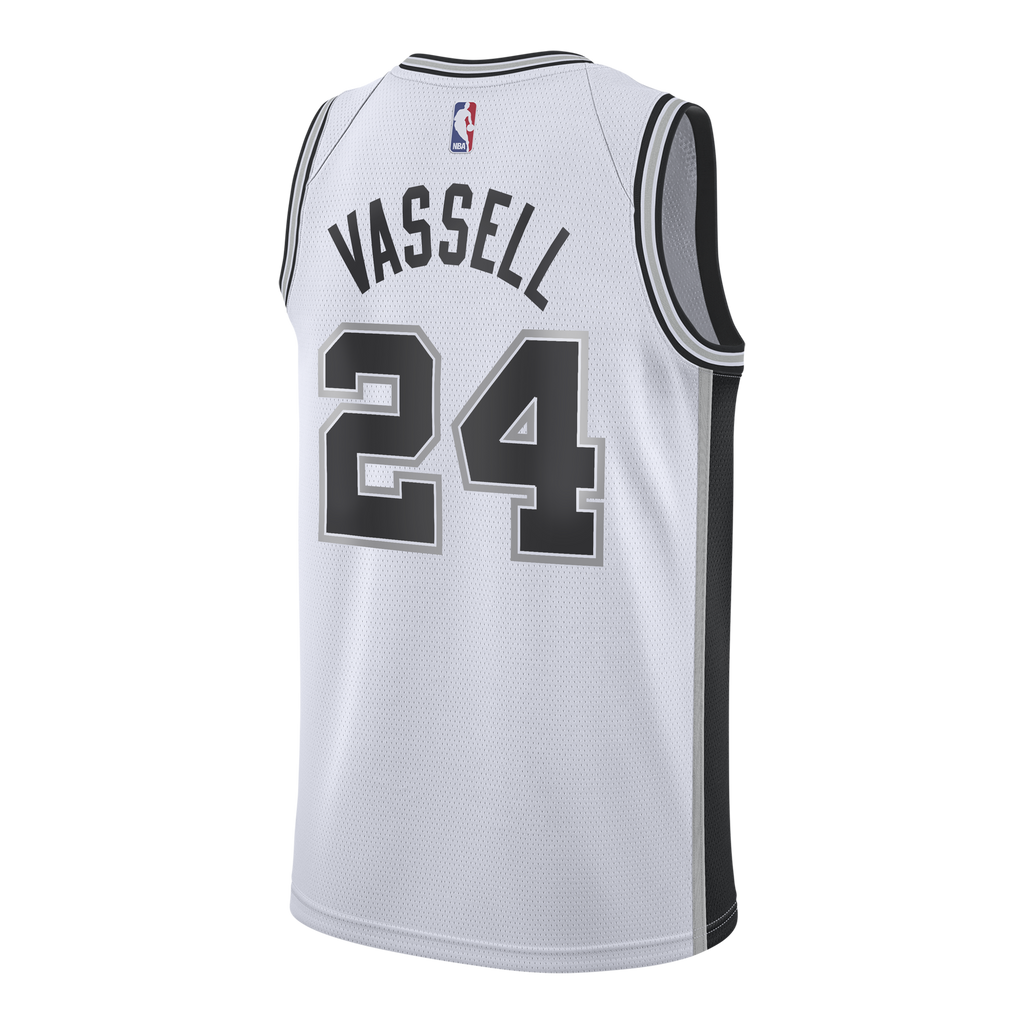 San Antonio Spurs Nike Association Edition Swingman Jersey - White - Devin Vassell - Youth