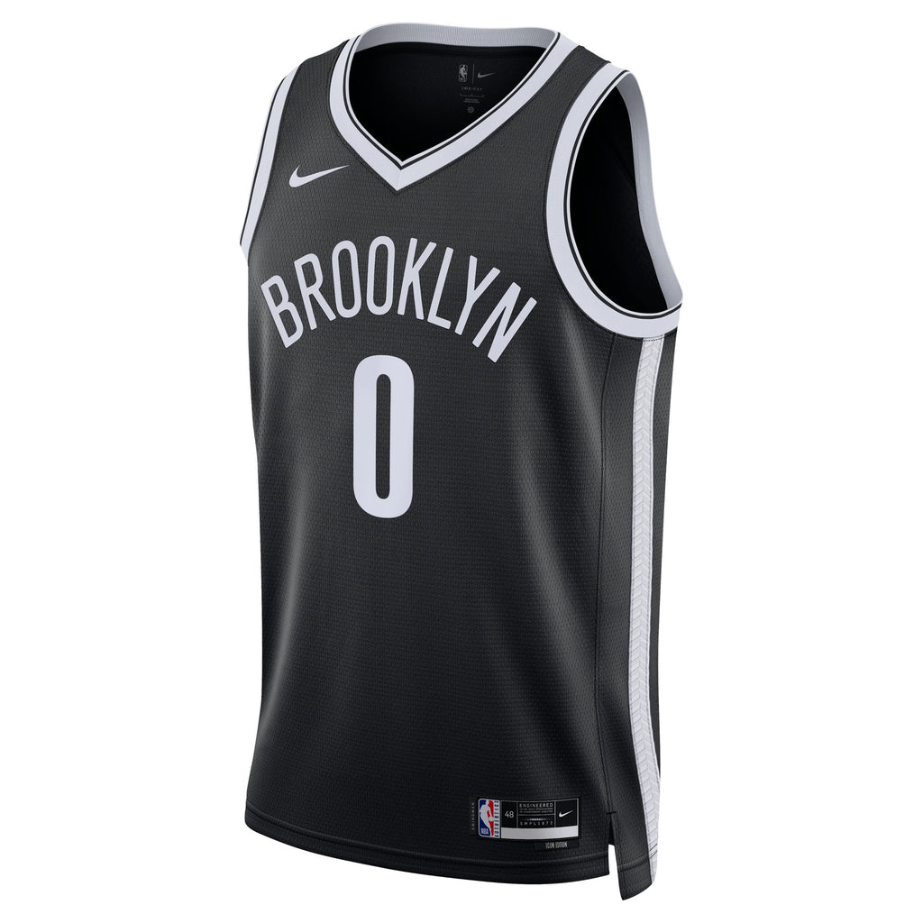 Brooklyn Nets Nike Icon Swingman Jersey - Black - Mikel Brown Jr. - Unisex