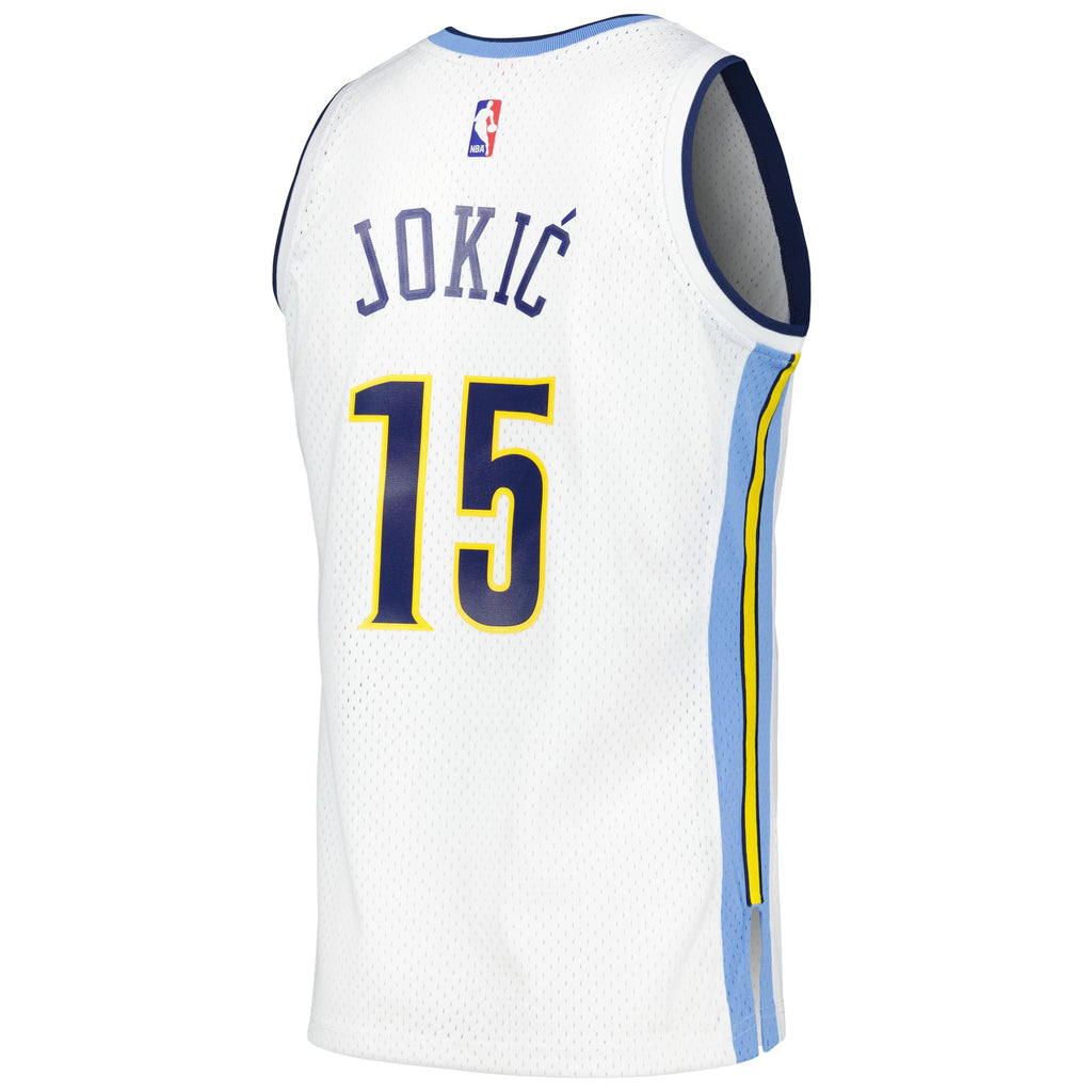 Denver Nuggets Mitchell & Ness Nikola Jokic 2016/17 Throwback Swingman Jersey - White - Men's