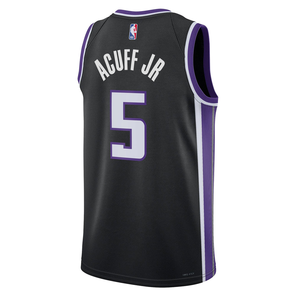Sacramento Kings Nike Icon Swingman Jersey - Black - Darius Acuff Jr. - Unisex