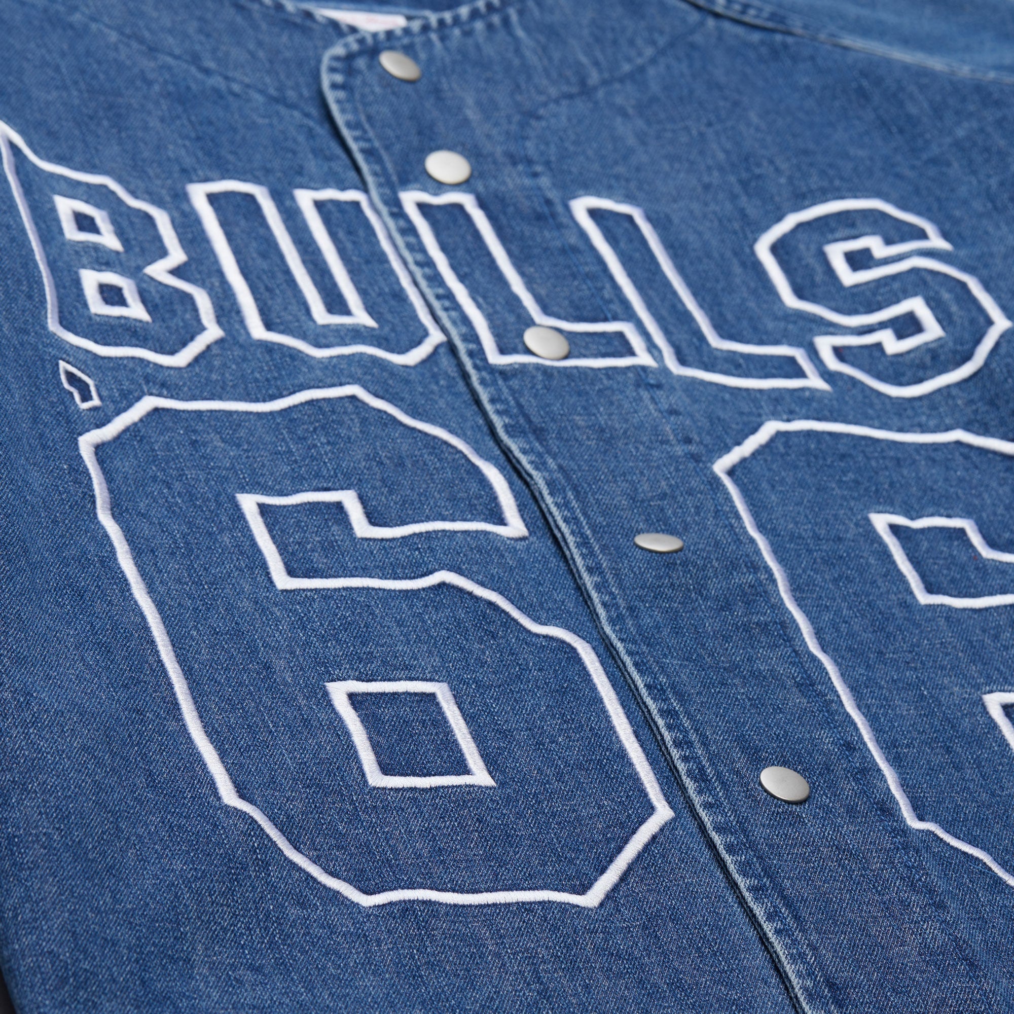 Chicago Bulls Mitchell & Ness Summer Breeze Baseball Jersey - Blue - Men's
