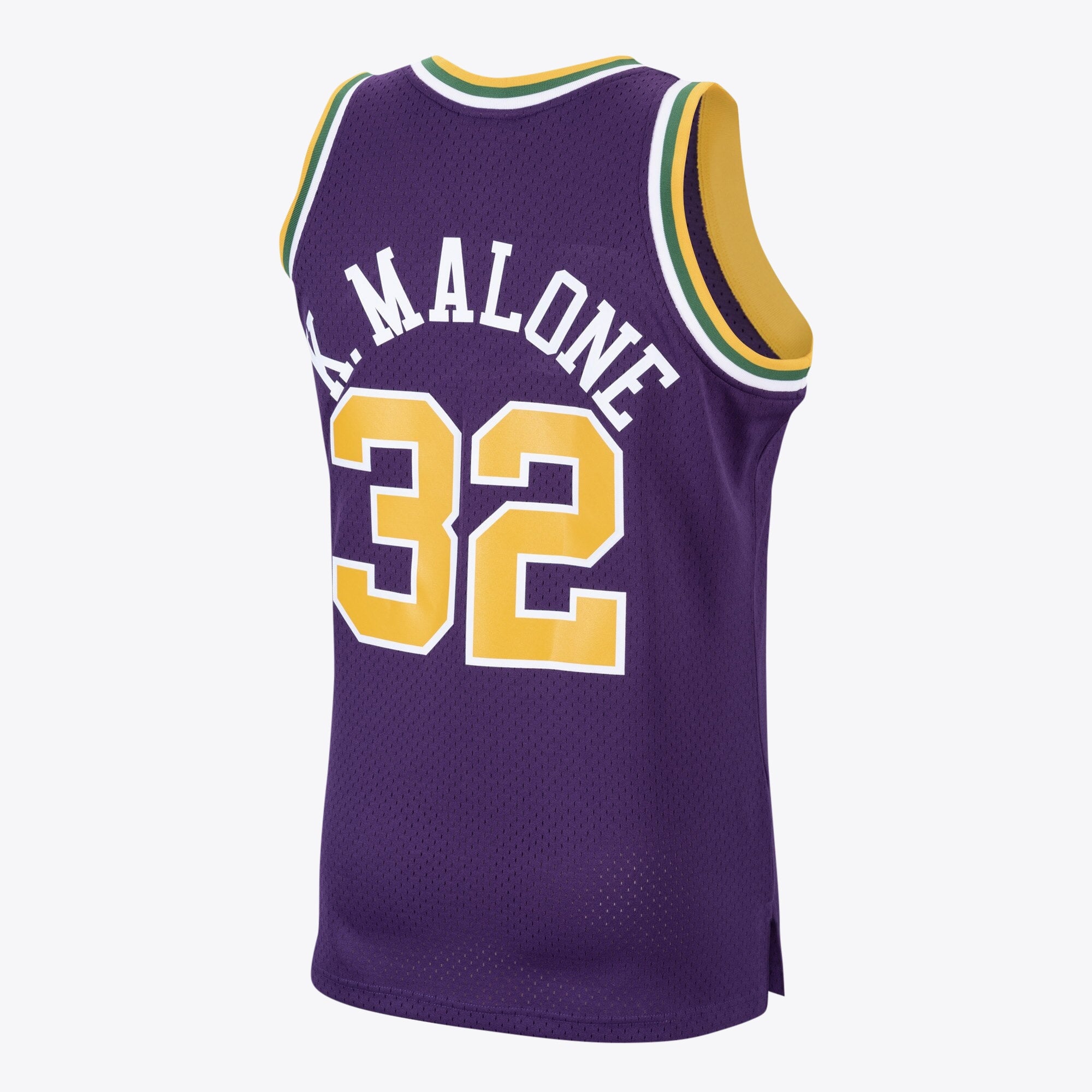 Utah Jazz Mitchell & Ness Karl Malone 1991 Hardwood Classics Road Swingman Jersey - Purple - Men's