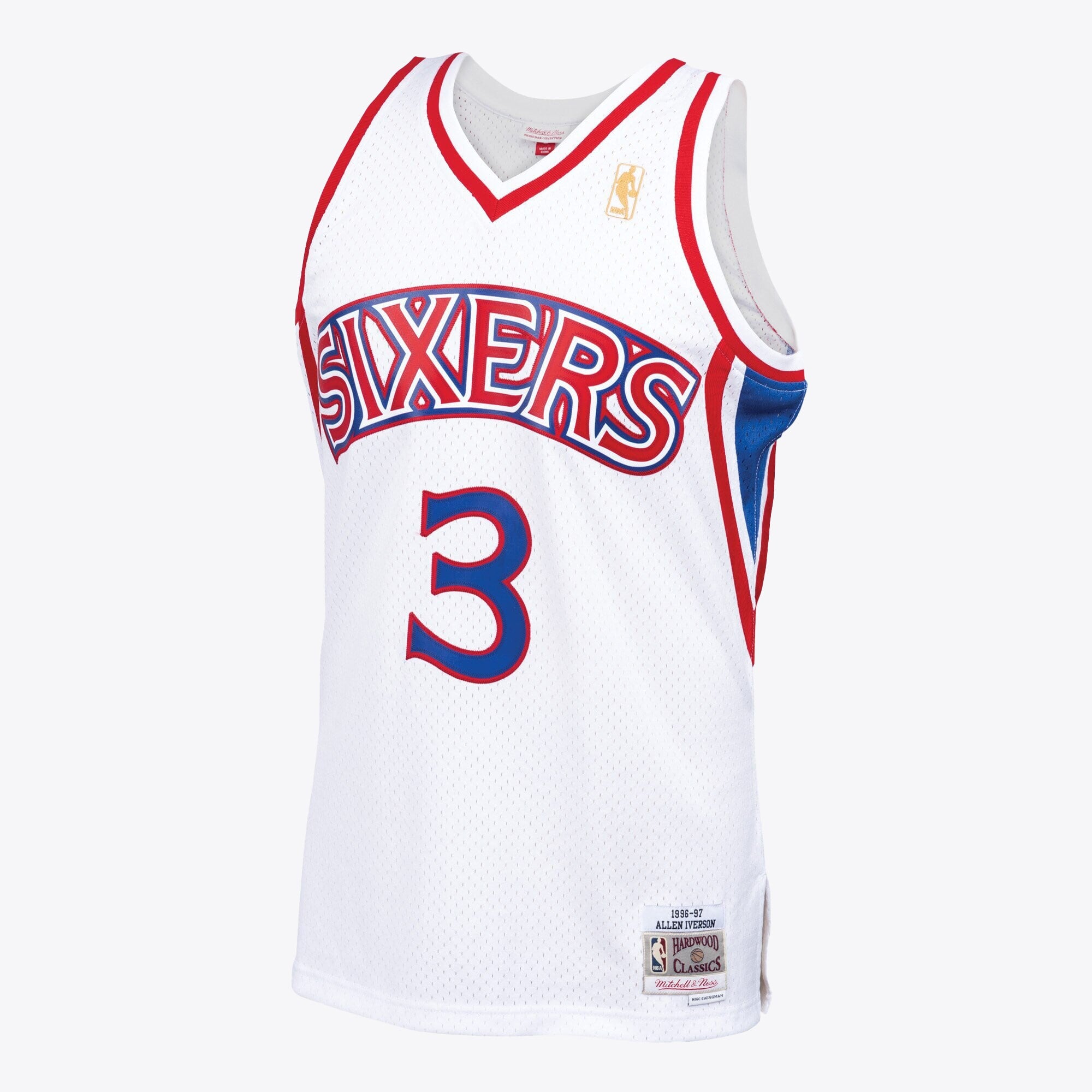 Philadelphia 76ers Mitchell & Ness Allen Iverson 1996 Swingman Jersey - White - Men's